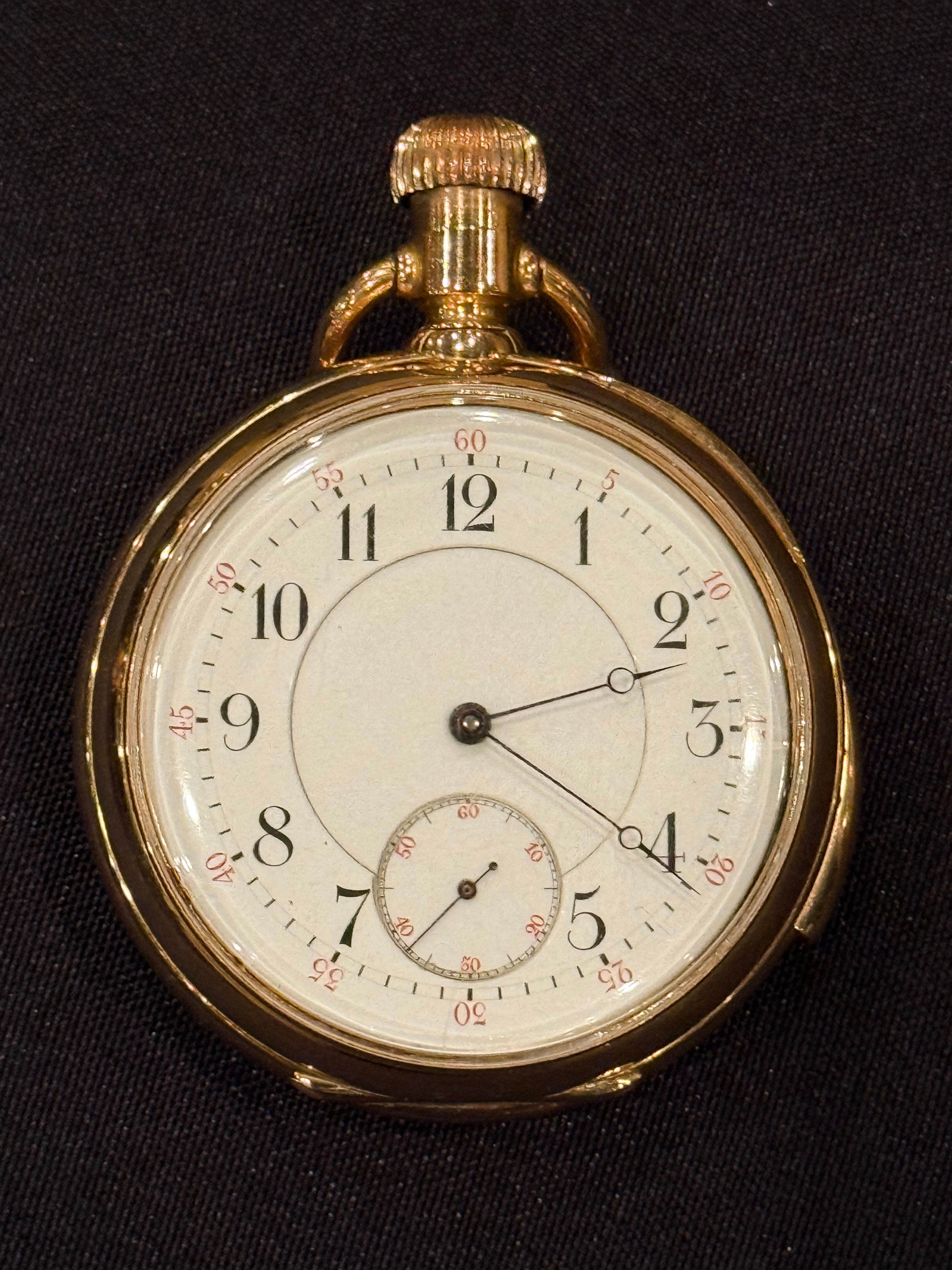 Titanic couple’s gold pocket watch could sell for £800,000 at auction (Henry Aldridge & Son/PA)