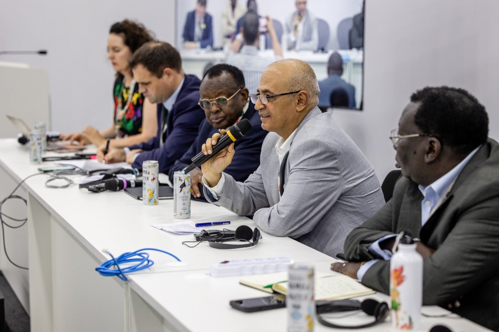 Tawfiq Al-Sharjabi, Minister of Water and Environment of Yemen - one of the members of the IEACF Network speaks at Cop30 in Belém