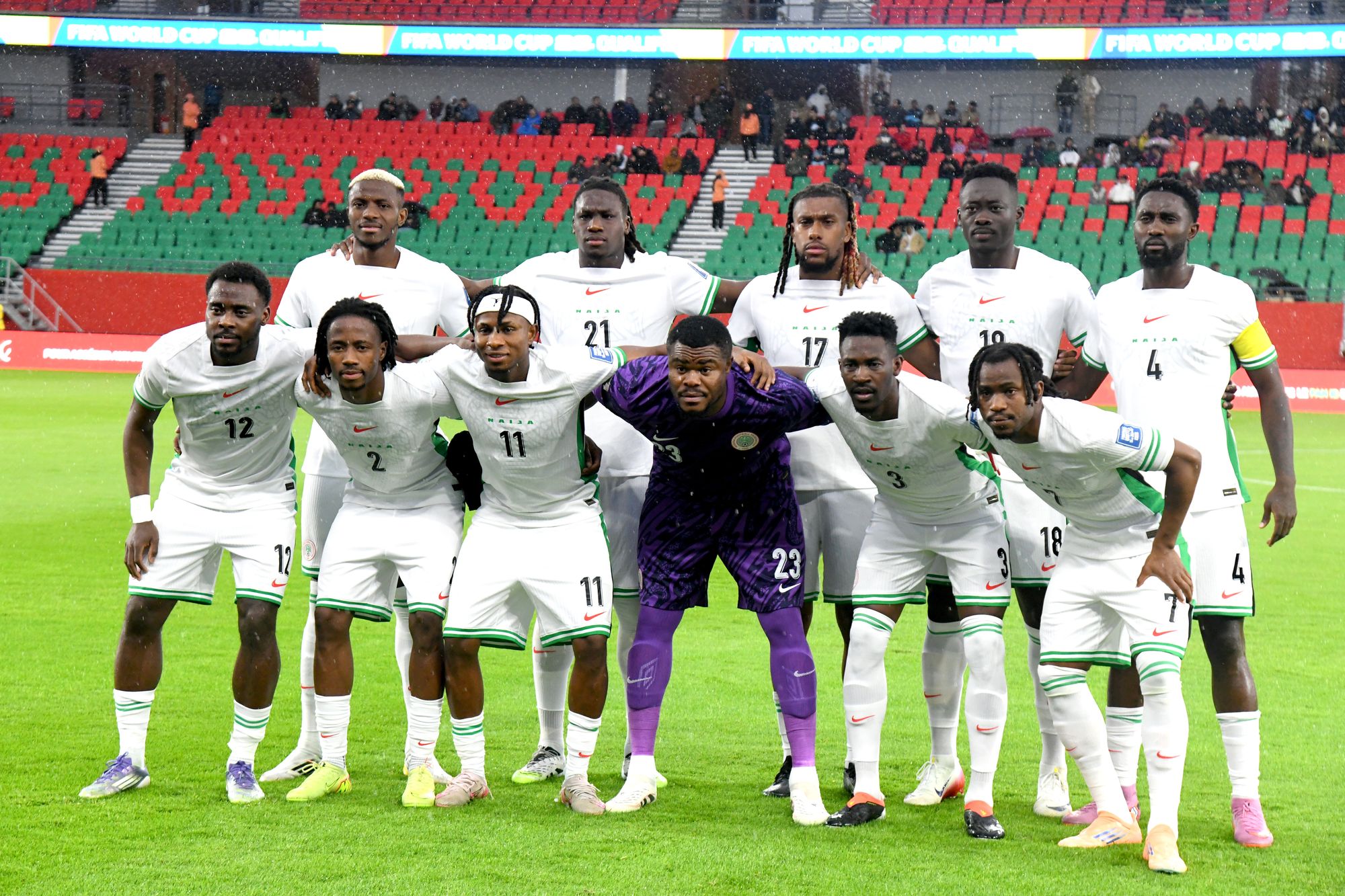 <p>Nigeria will face either DR Congo or Cameroon in the final</p>