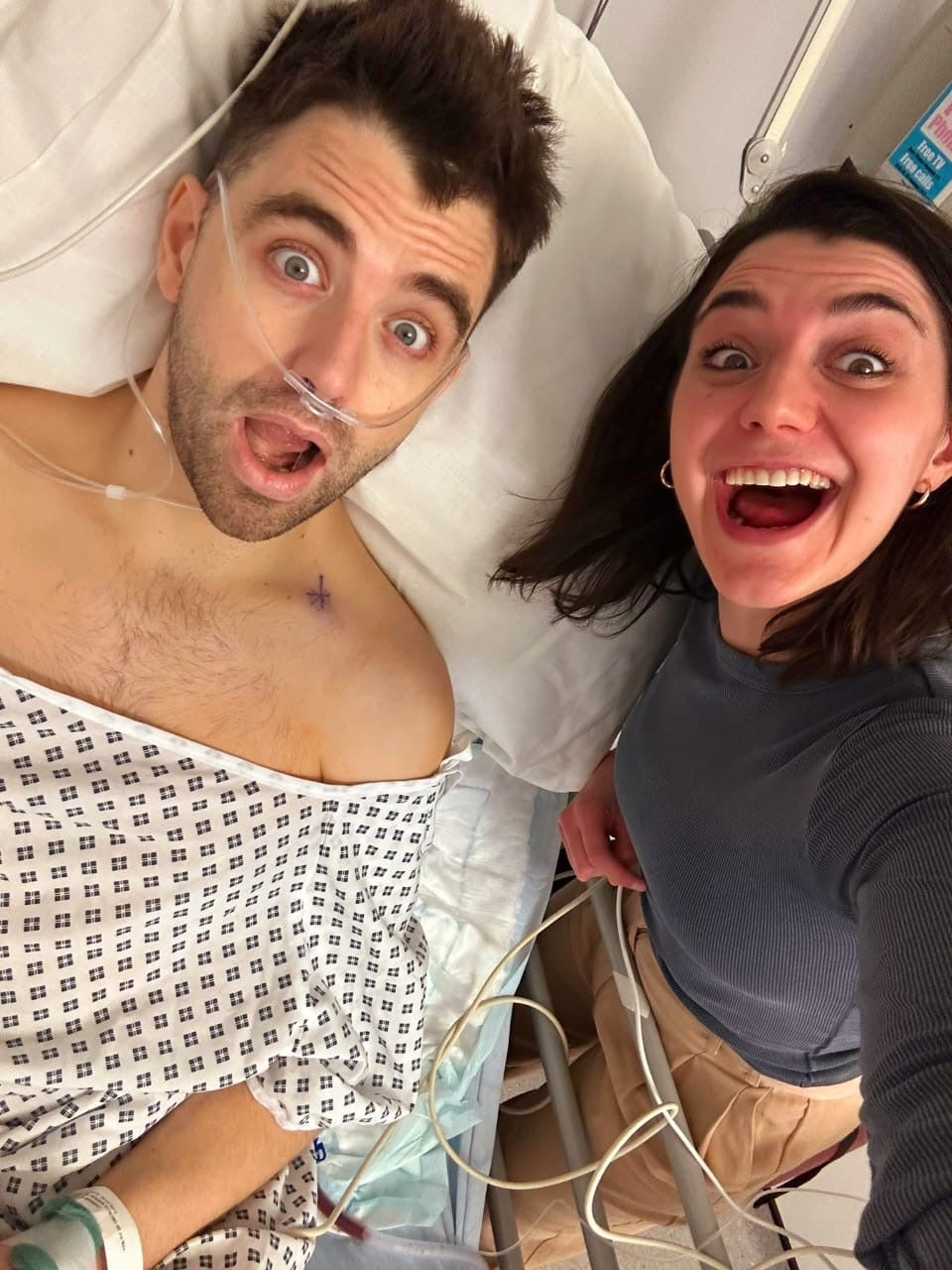 Nurden and his friends did their best to keep his spirits up during his treatment