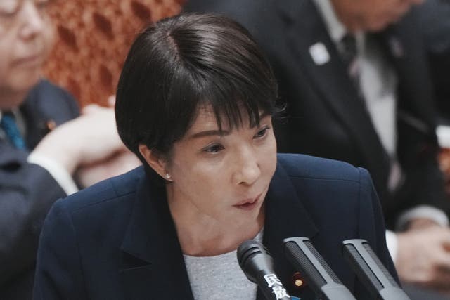 <p>Japan's prime minister Sanae Takaichi answers a question during a session of the House of Councillors Budget Committee at the National Diet in Tokyo on 14 November 2025</p>