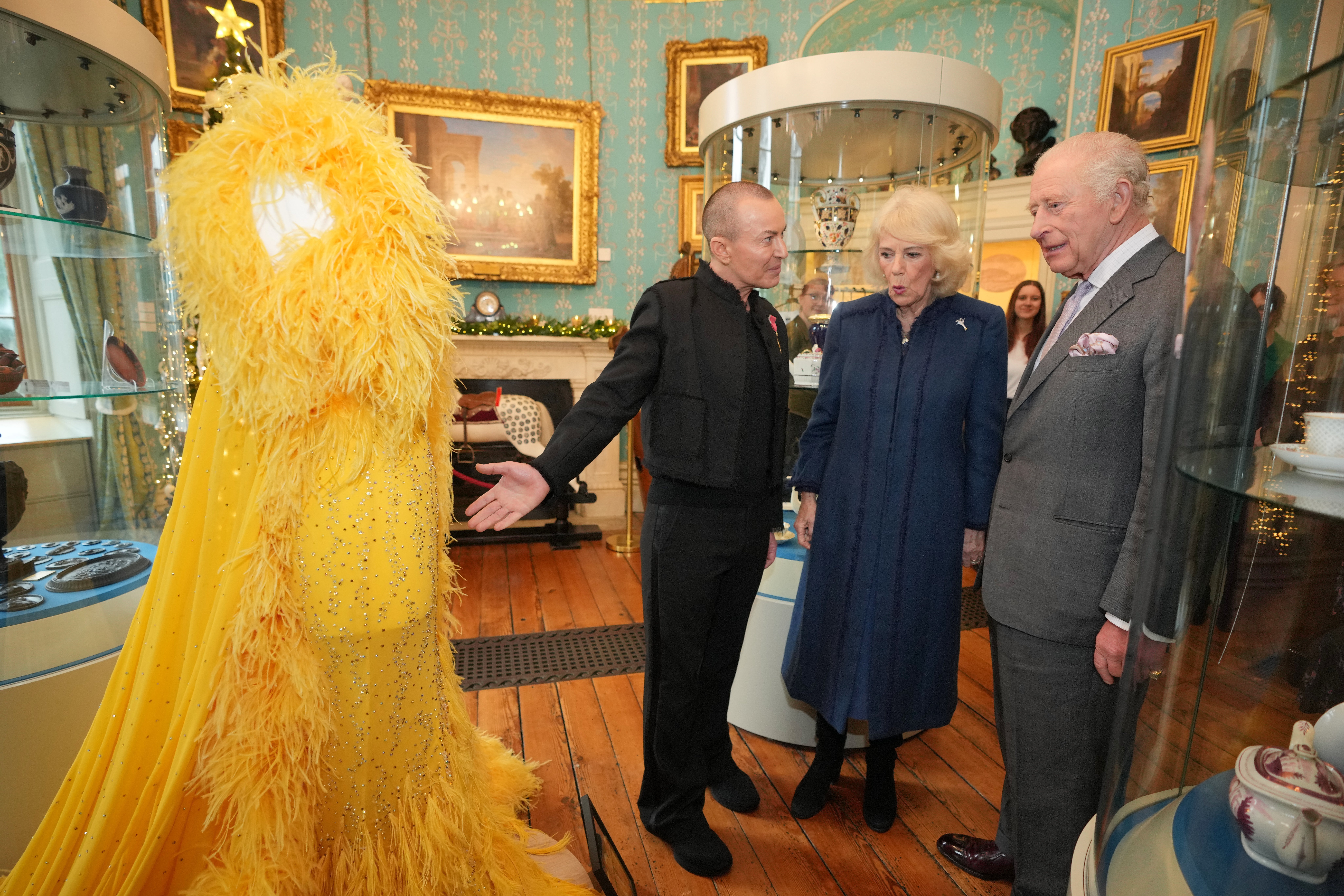 The King and Queen during a visit to Cyfarthfa Castle in Merthyr Tydfil (Kin Cheung/PA)