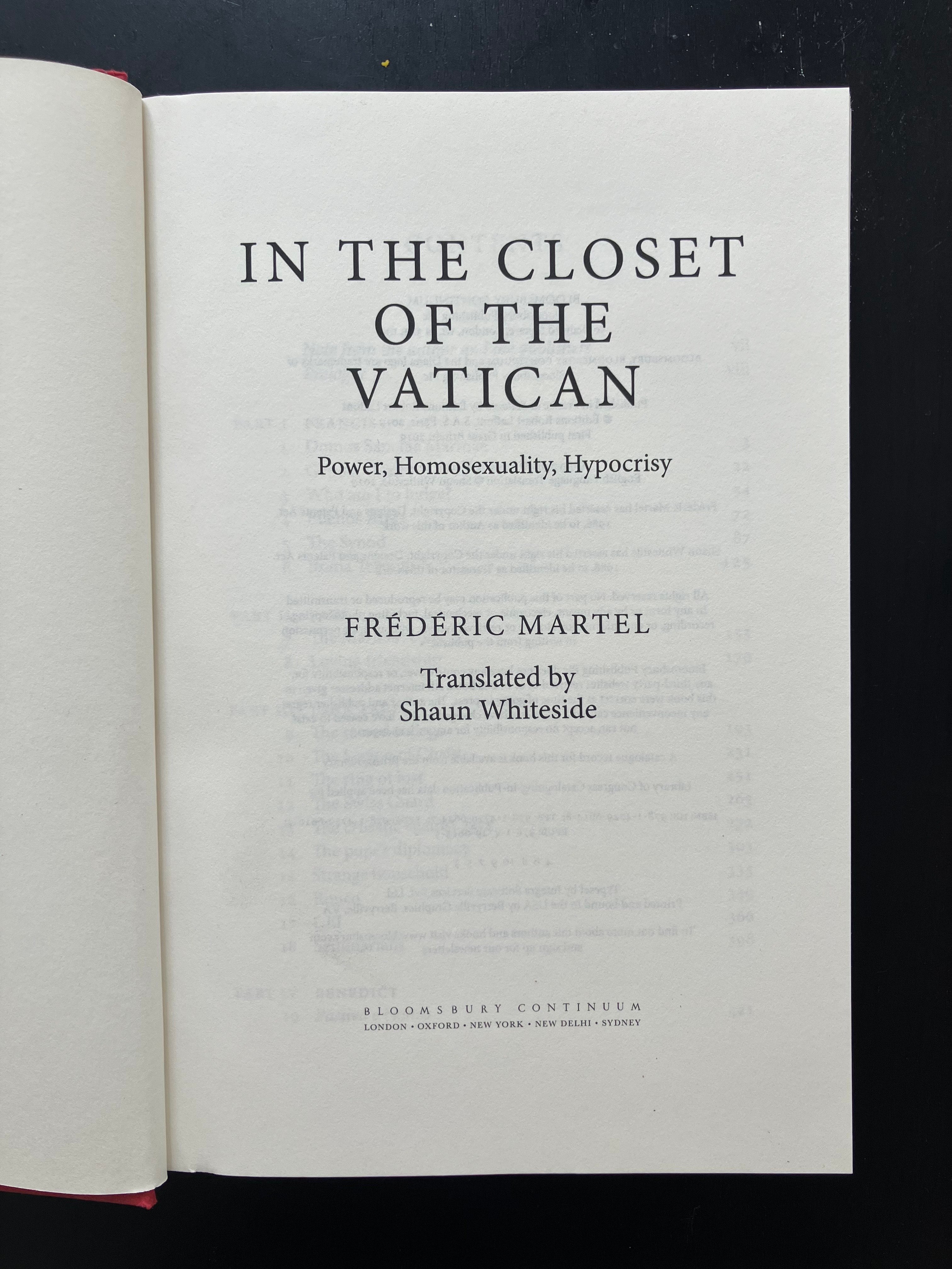 In 2019, the last year of Epstein's life, he purchased "In The Closet of The Vatican," a book about gay Catholic priests.