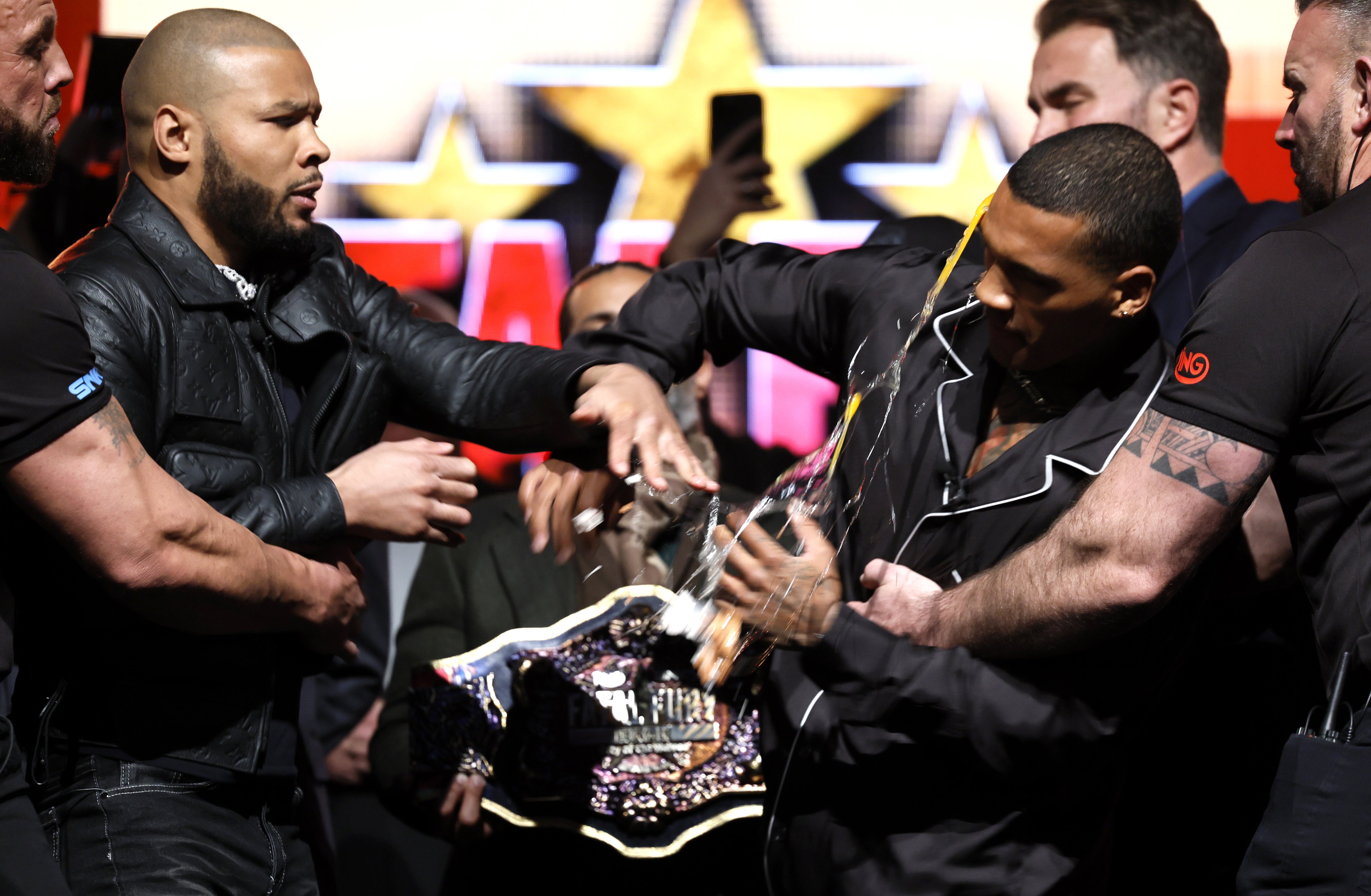 Chris Eubank Jr struck Conor Benn with an egg during a press conference before the previous fight, but there was no drama this time around