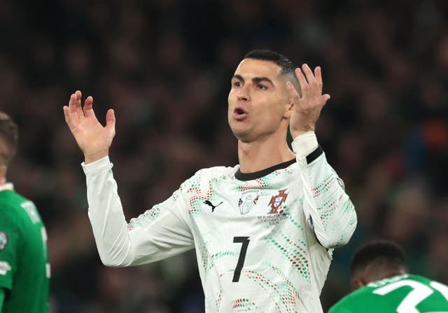 <p>Cristiano Ronaldo was sent off against the Republic of Ireland</p>