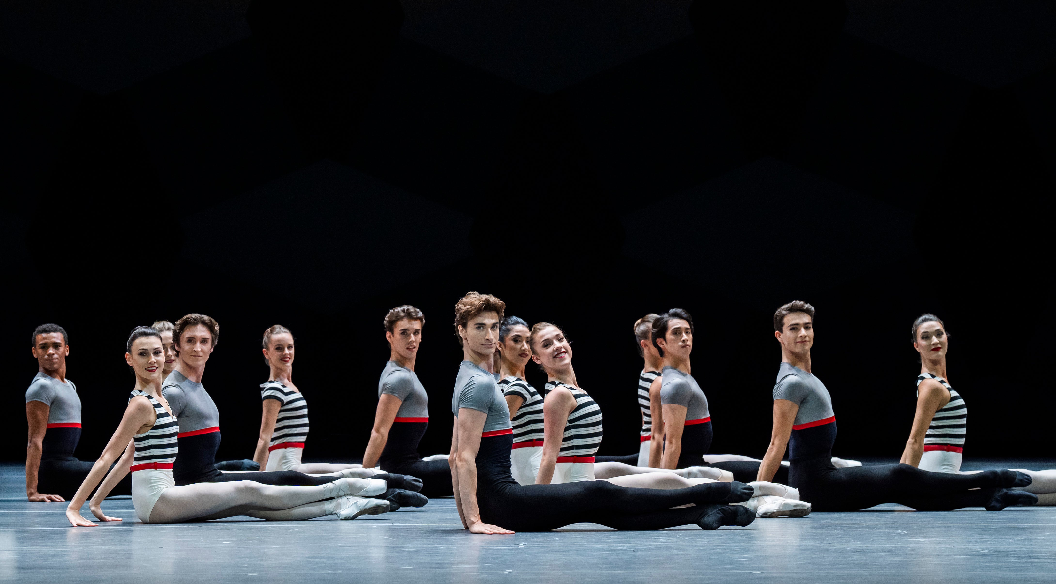 Dancers in Justin Peck’s ‘Everywhere We Go’ during ‘Perspectives’ at the Royal Ballet