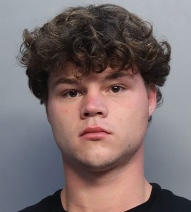 Jack Doherty, 22, allegedly ignored Miami police orders to leave the road while filming content and was found in possession of marijuana and amphetamine