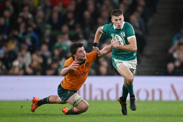 <p>Sam Prendergast impressed at fly half for Ireland against Australia</p>