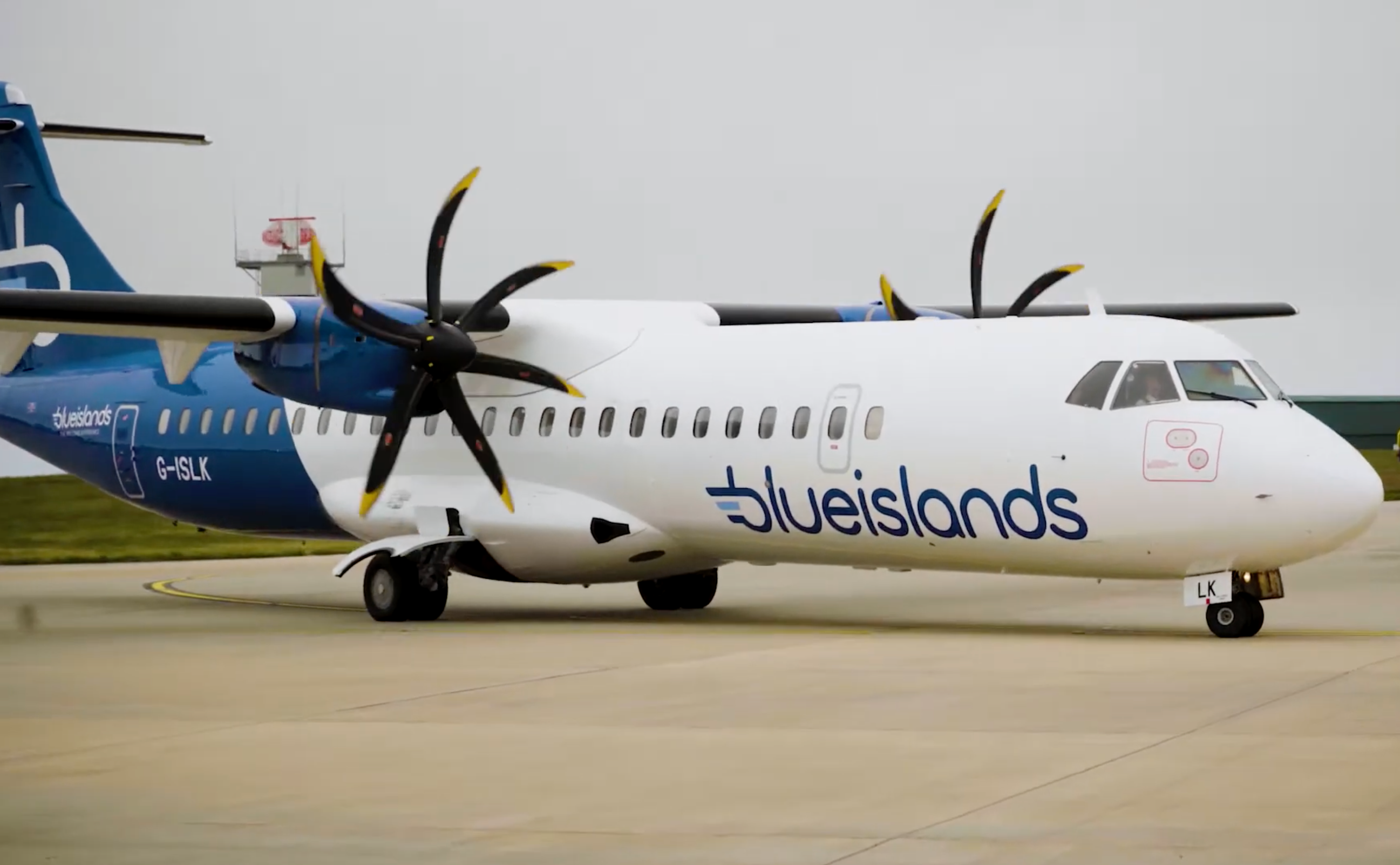 Grounded: ATR 72 aircraft belonging to Blue Islands, which has ceased operations
