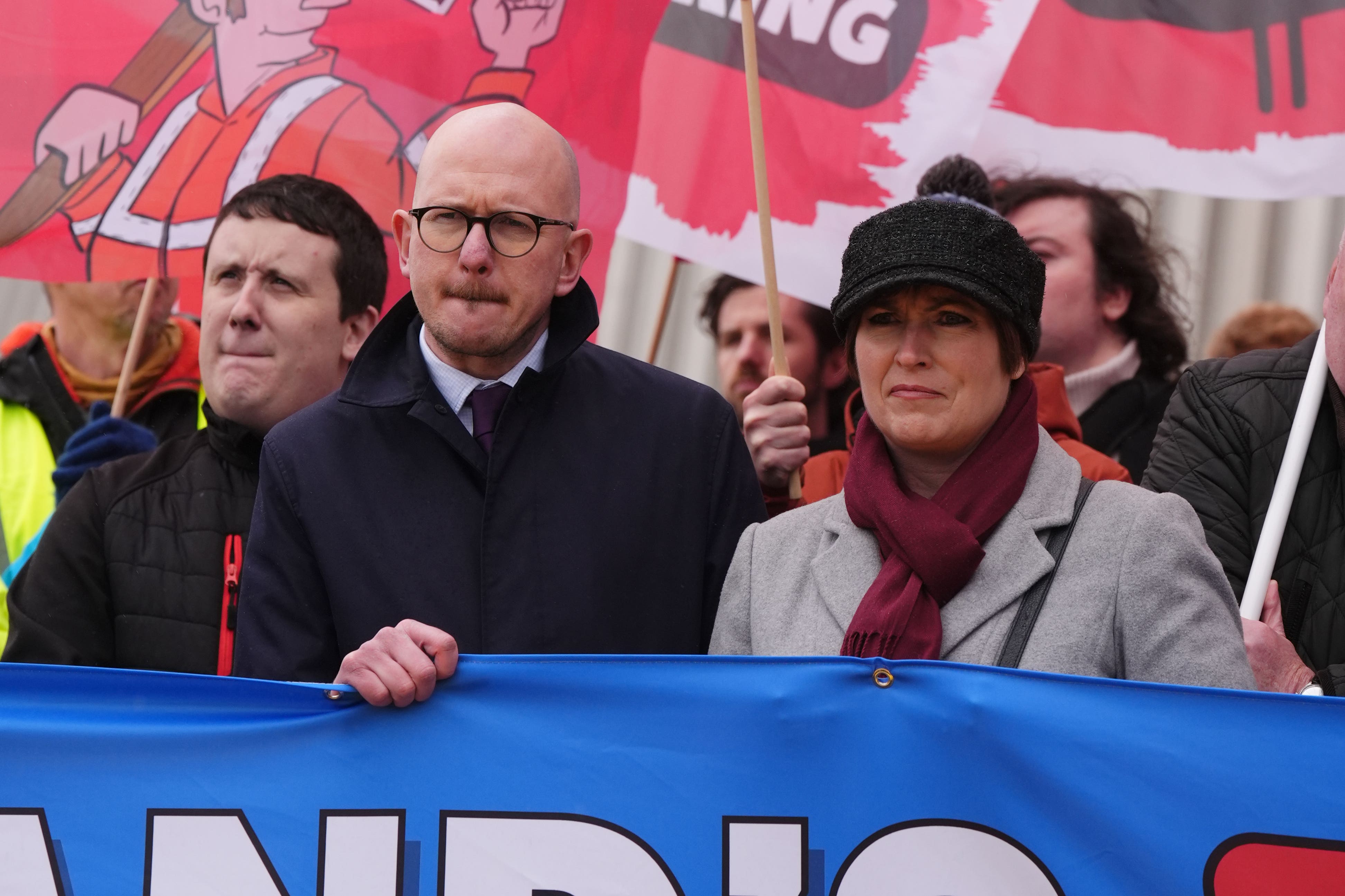 Labour MP Brian Leishman (second left) vowed to continue fighting for ‘fairness, equality and social justice’ (Andrew Milligan/PA)