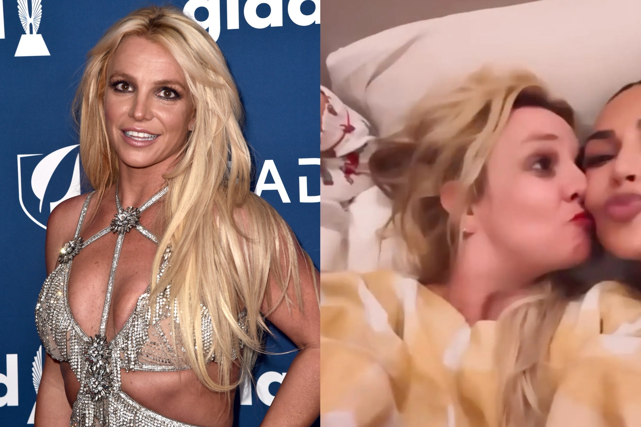Britney Spears shared a recent video hanging out with Khloe and Kim Kardashian