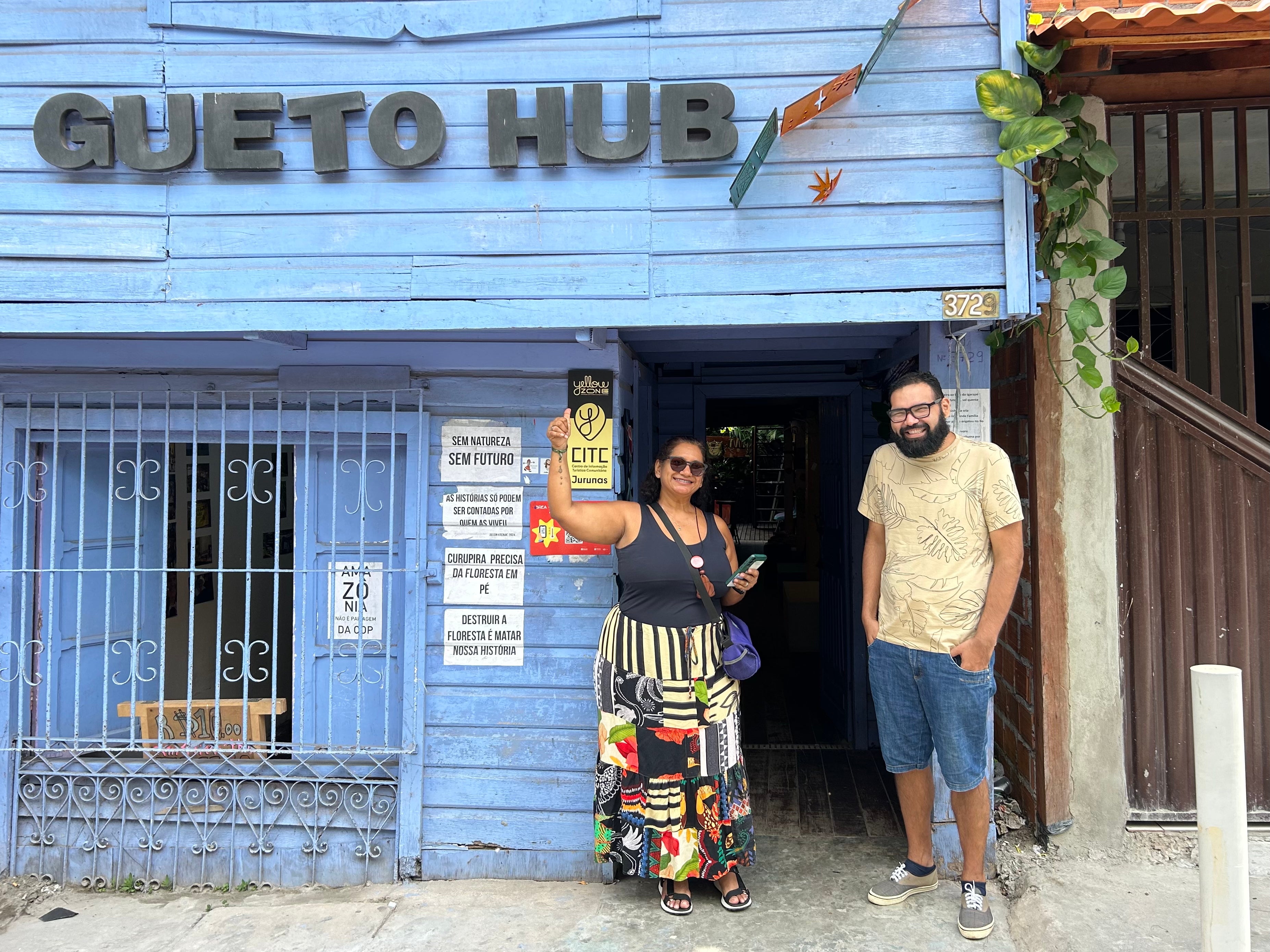 Bea and Guido outside the Gueto Hub