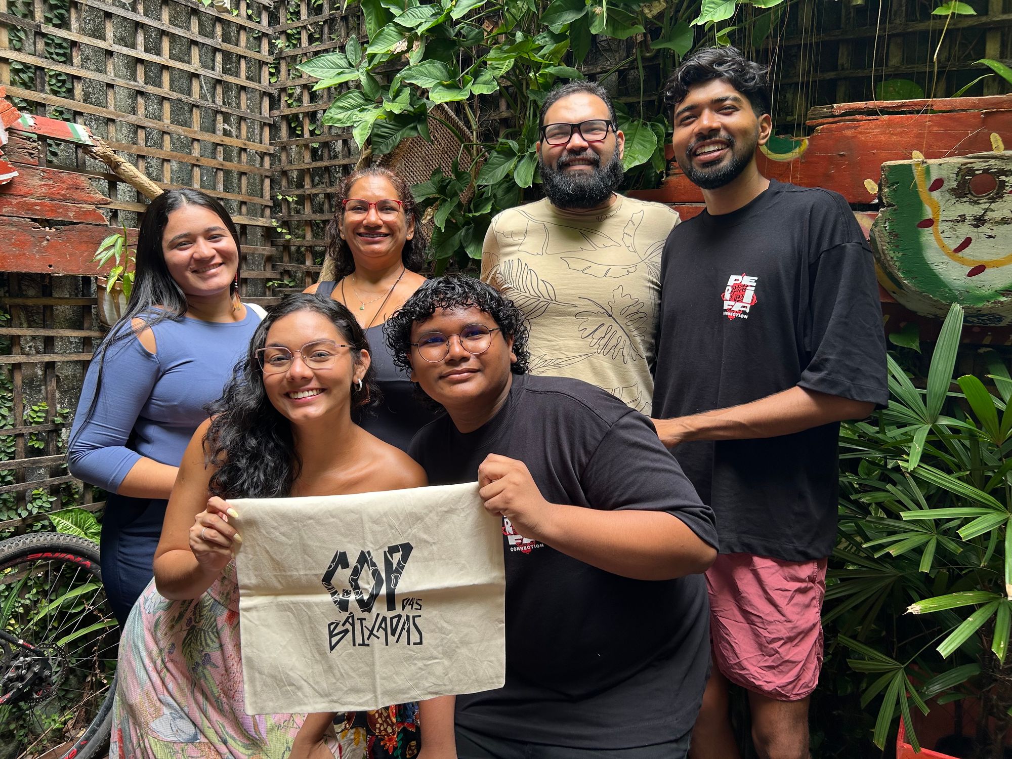 Baixada residents who met with The Independent. From left, Thalya, Ruth, Bea, Ismael, Guido, and Jean