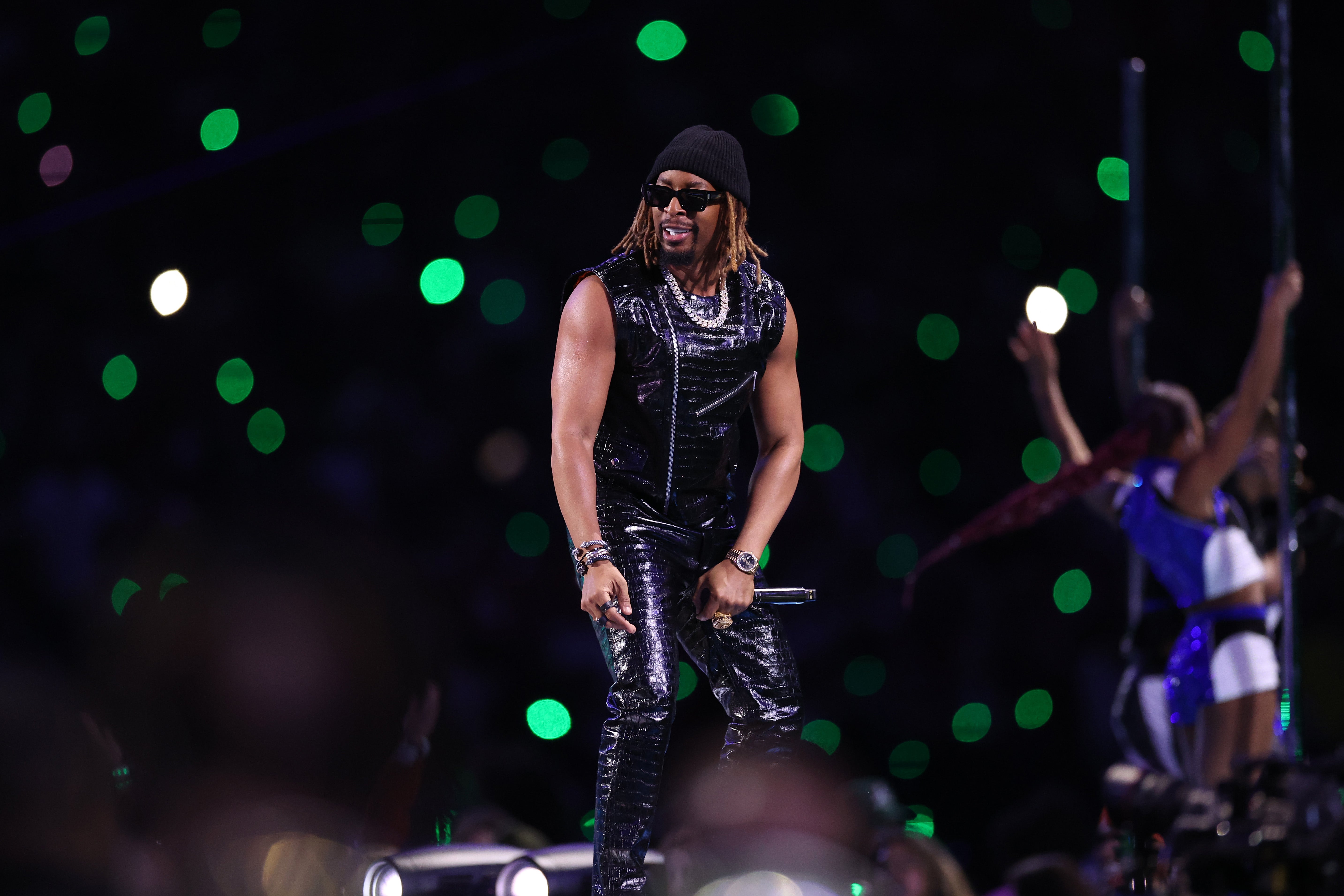 Lil Jon joined Usher onstage during his Super Bowl LVIII halftime show last year