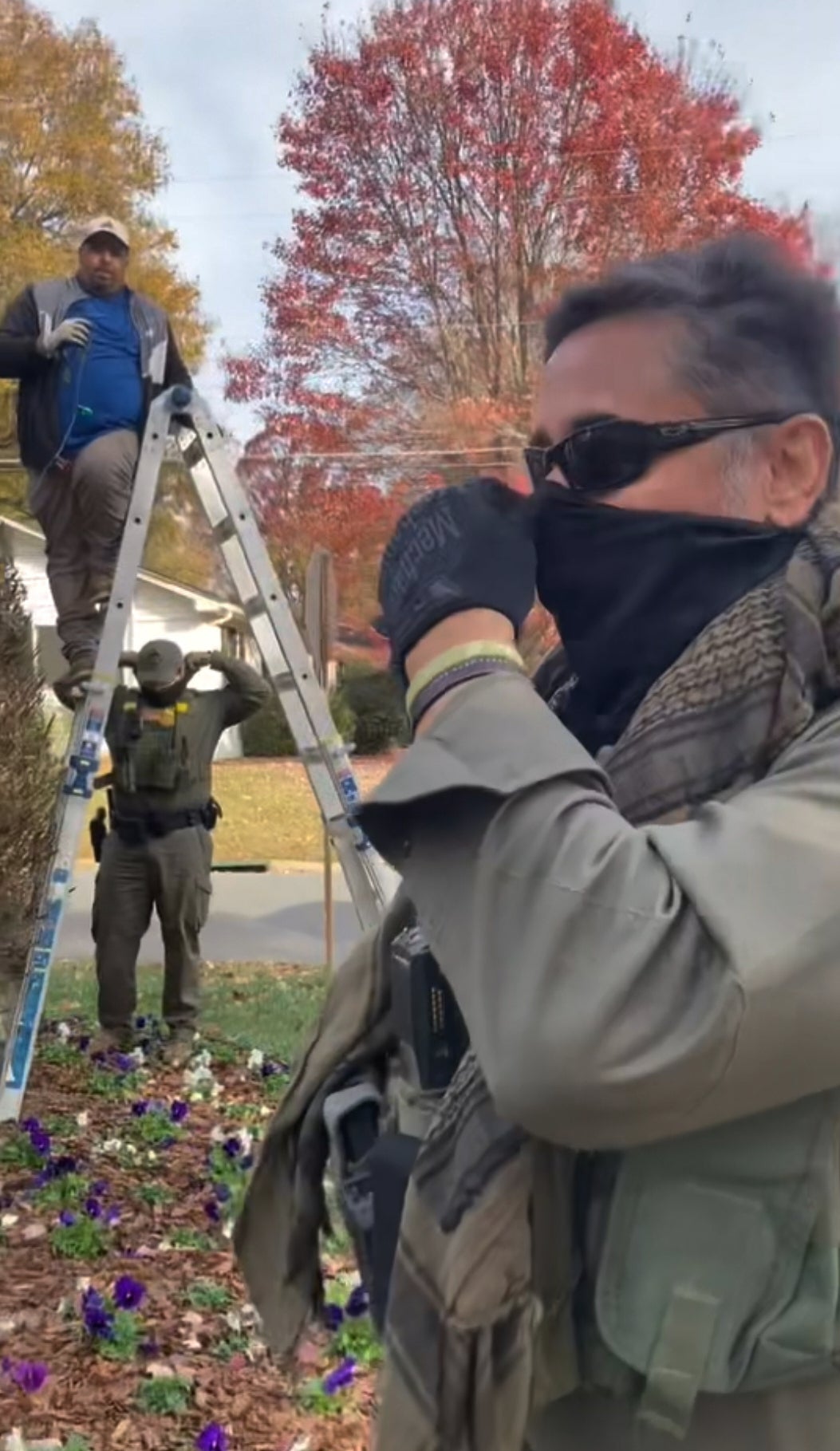 Footage began circulating of CBP agents who questioned two workers hanging Christmas lights in a homeowner’s front yard