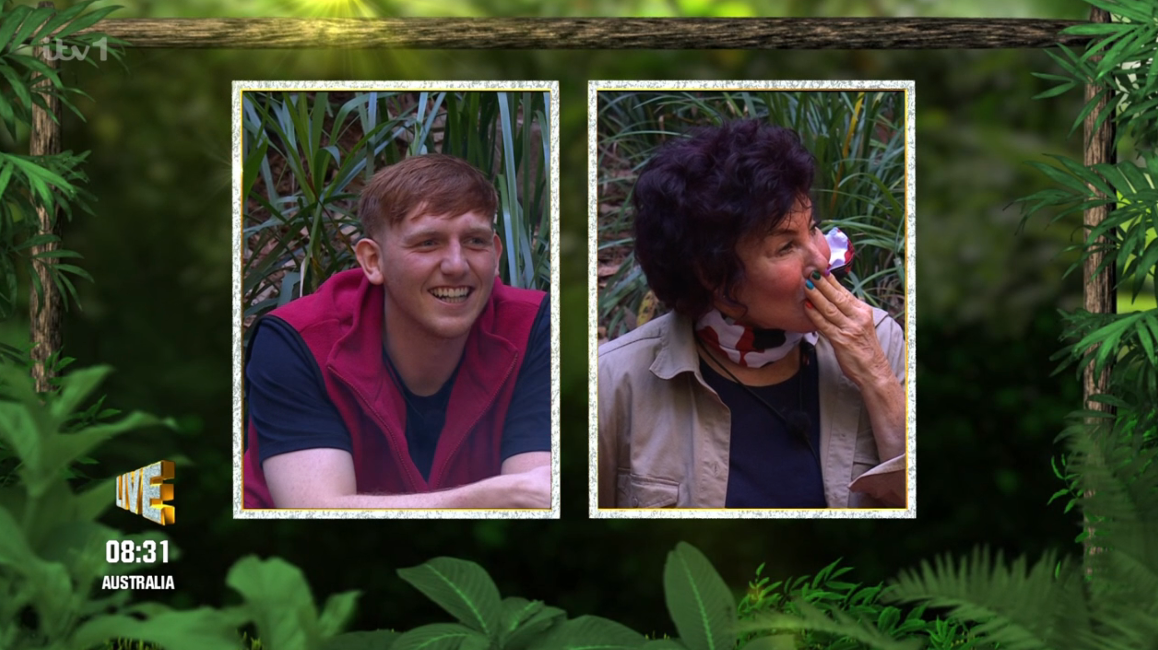 <p>Angryginge and Ruby Wax did the first bushtucker trial of the series</p>