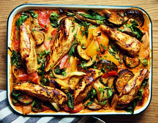 <p>Mary Berry’s take on a Thai-style traybake proves one-pan dinners can still feel special</p>