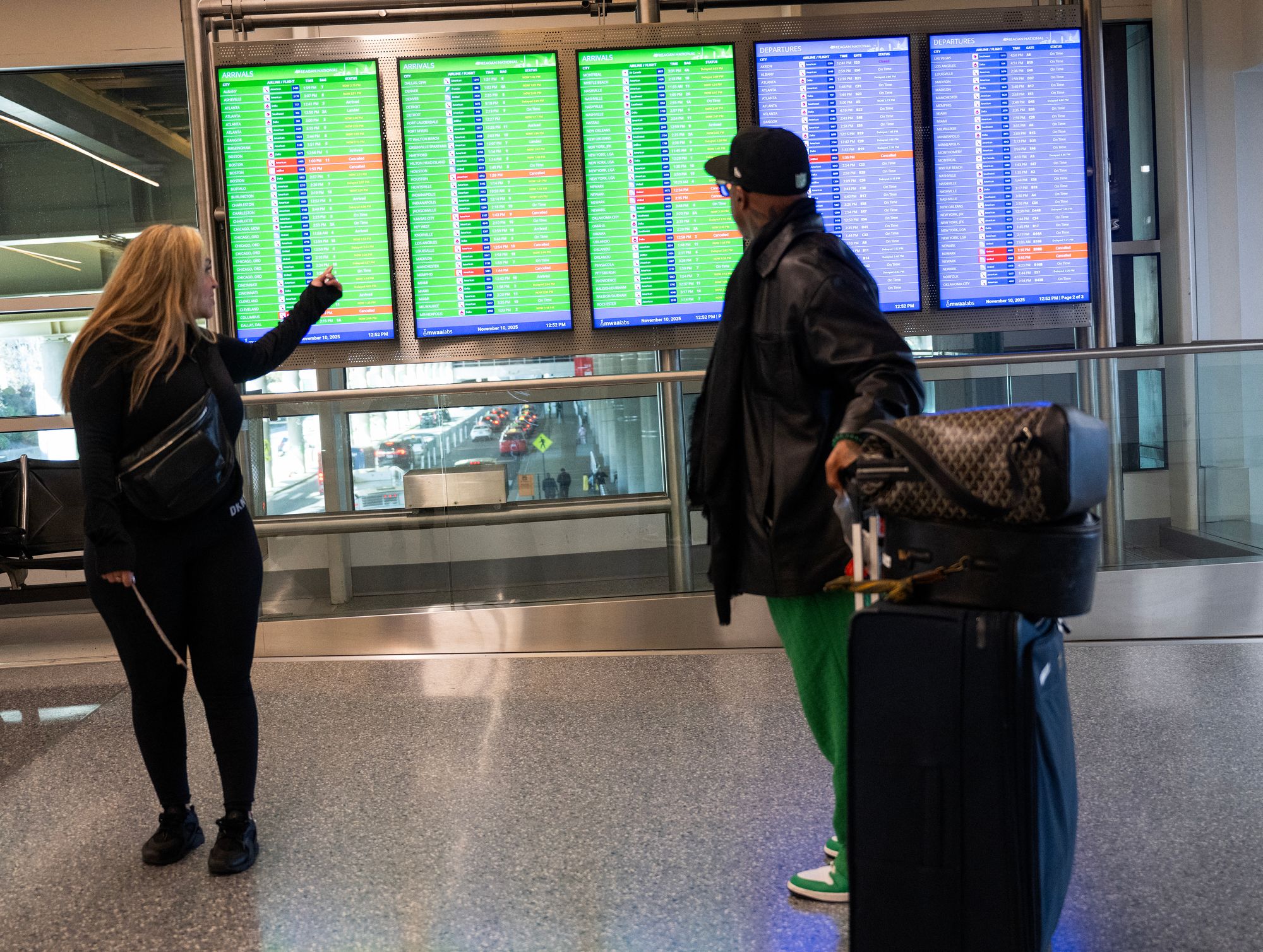 The delays during the shutdown led to thousands of delays, leaving some passengers stranded.