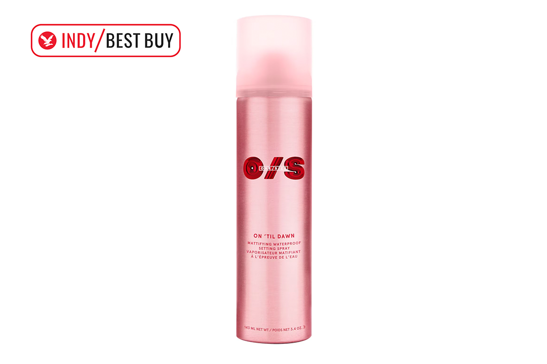 Best setting spray IndyBest review One:Size on ‘til dawn mattifying waterproof setting spray