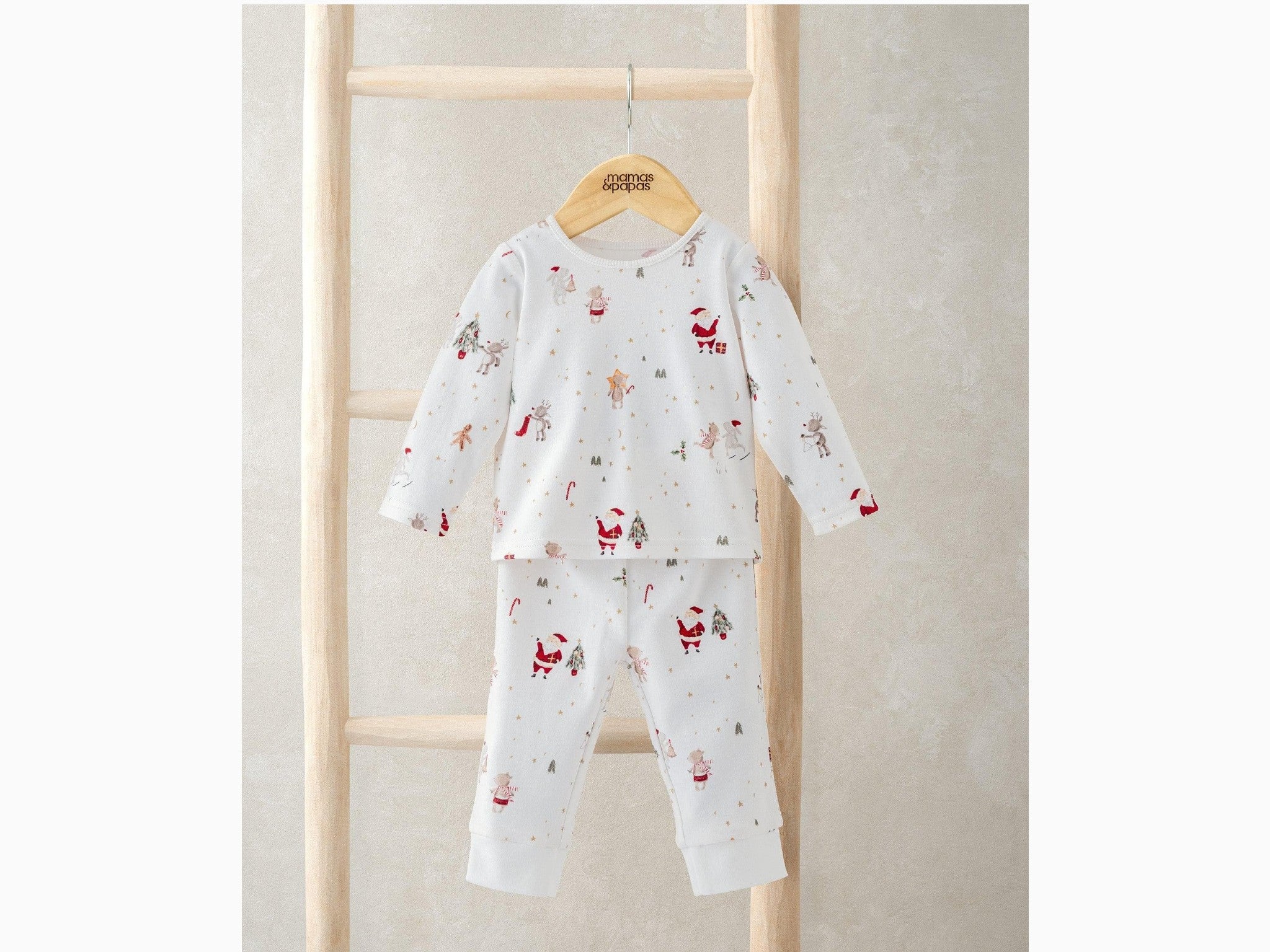 Mamas & Papas' Night Before Christmas pyjama set is available in sizes