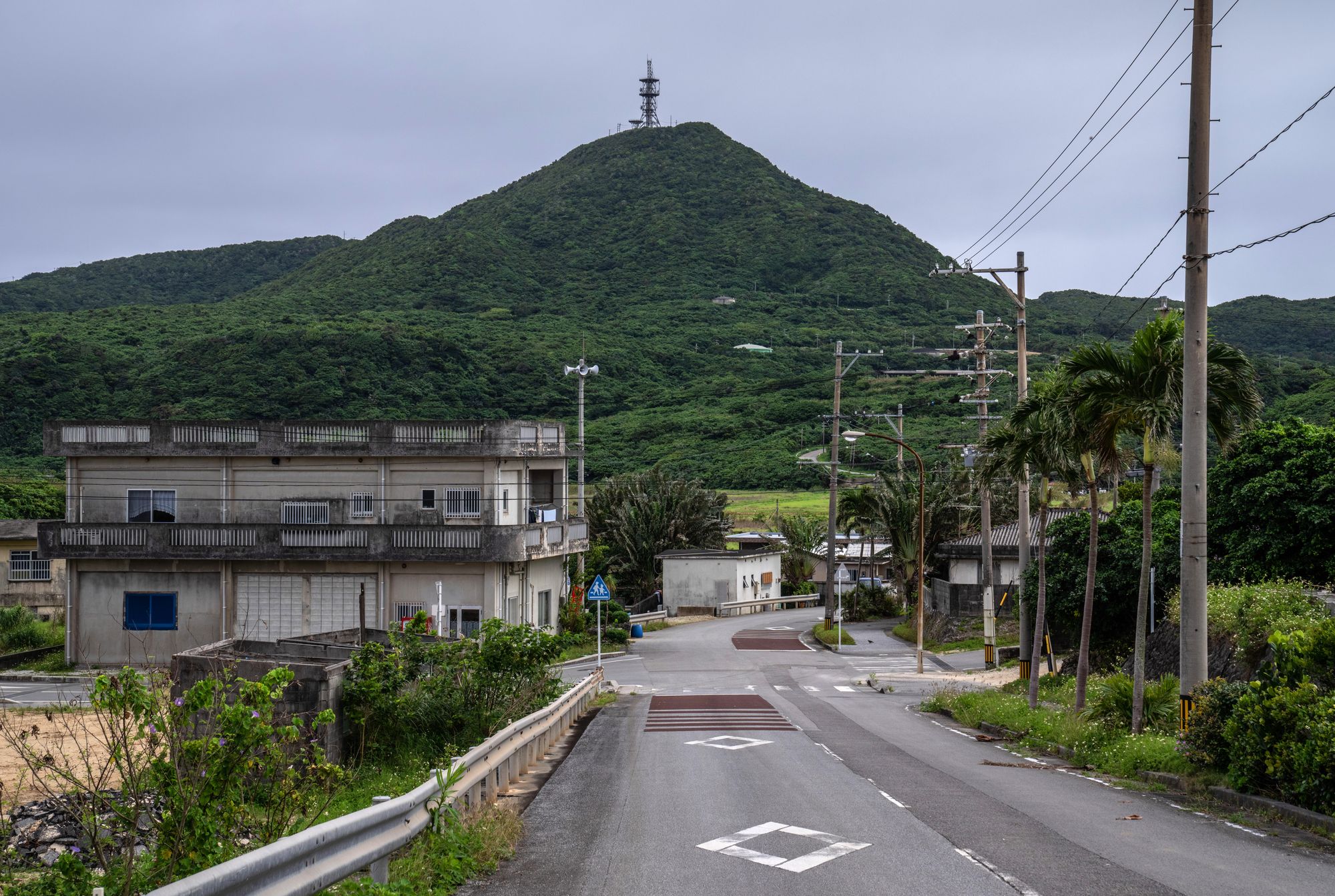 <p>File. A radar tower stands atop a hill overlooking a village on 13 April 2022 in Yonaguni, Japan. As Japan's westernmost inhabited island, just 111 kilometres away from Taiwan and located close to the disputed Senkaku Islands, Yonaguni has seen an increased military presence as the Japanese government looks to ward off Chinese activity in nearby territory claimed by both countries</p>