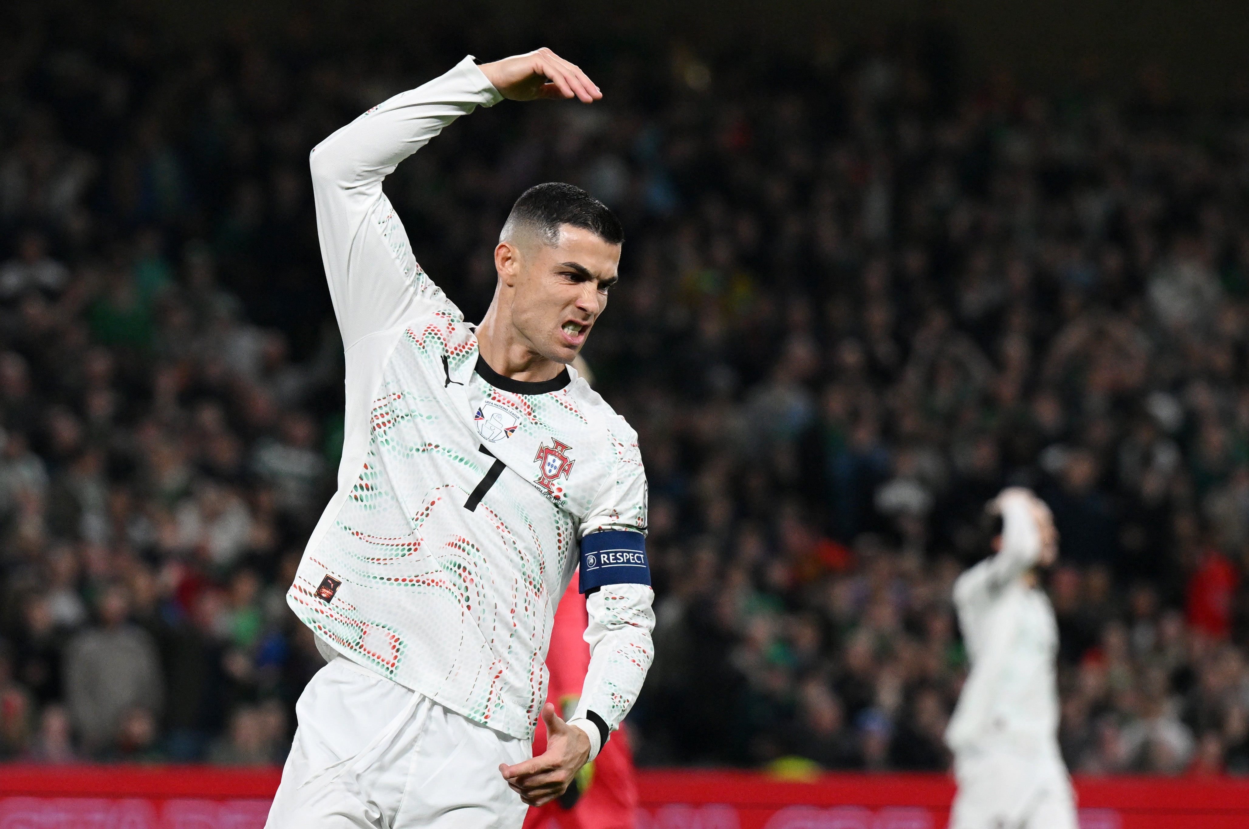 Cristiano Ronaldo was sent off during Portugal’s 2-0 defeat against Ireland