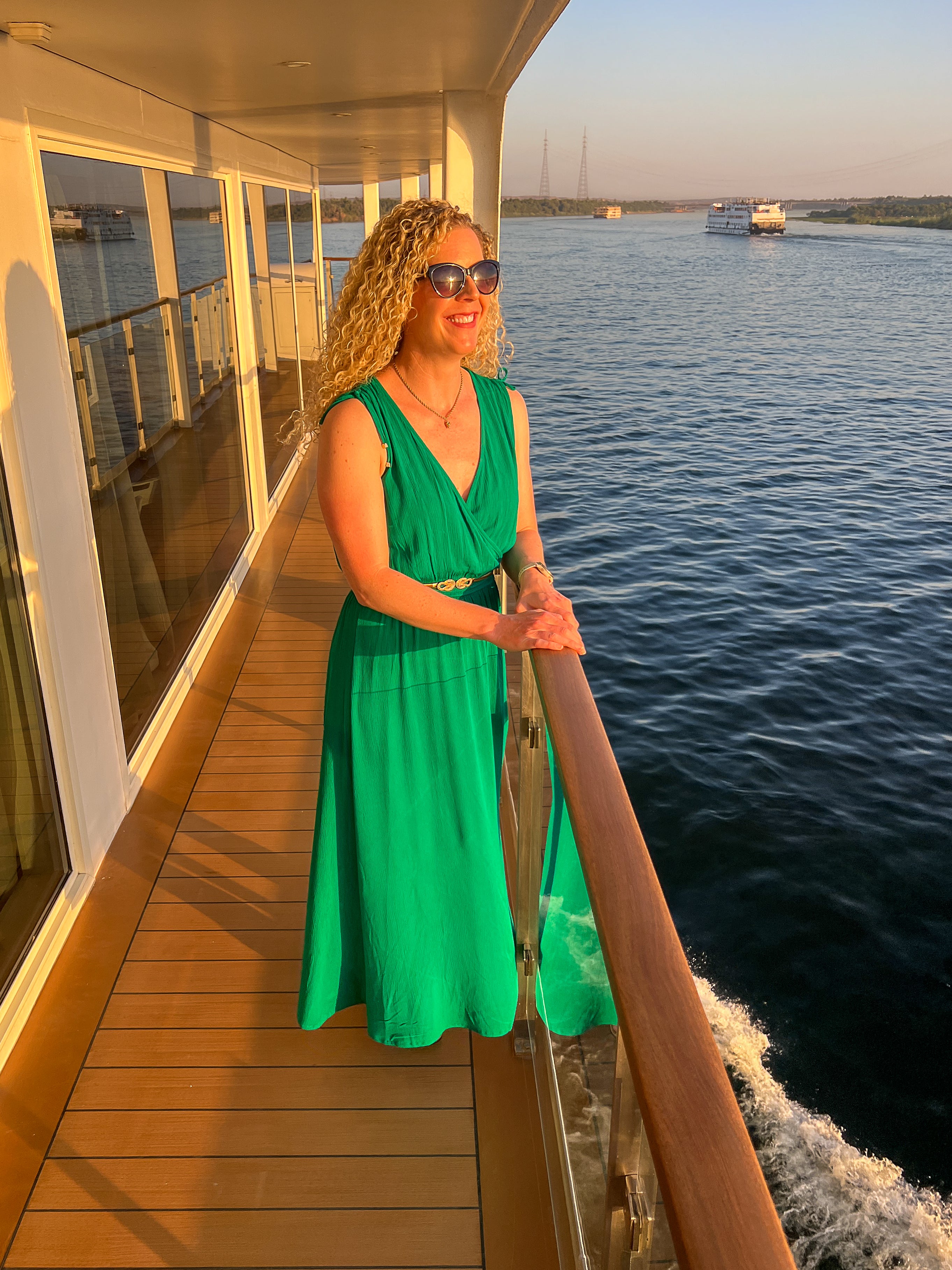 Bella aboard the Viking Aton Pharaohs & Pyramids tour