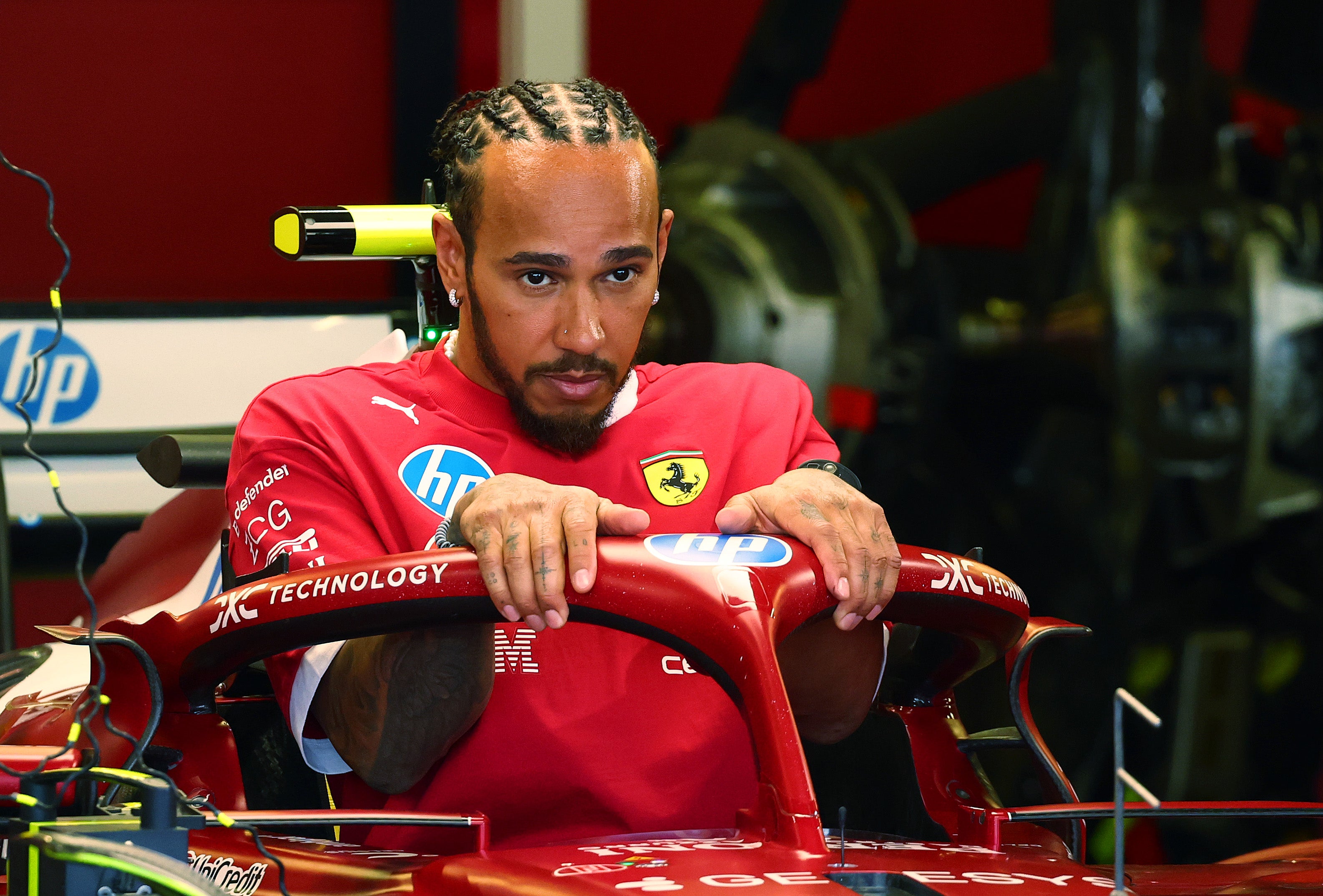 Hamilton is yet to finish on the podium for Ferrari