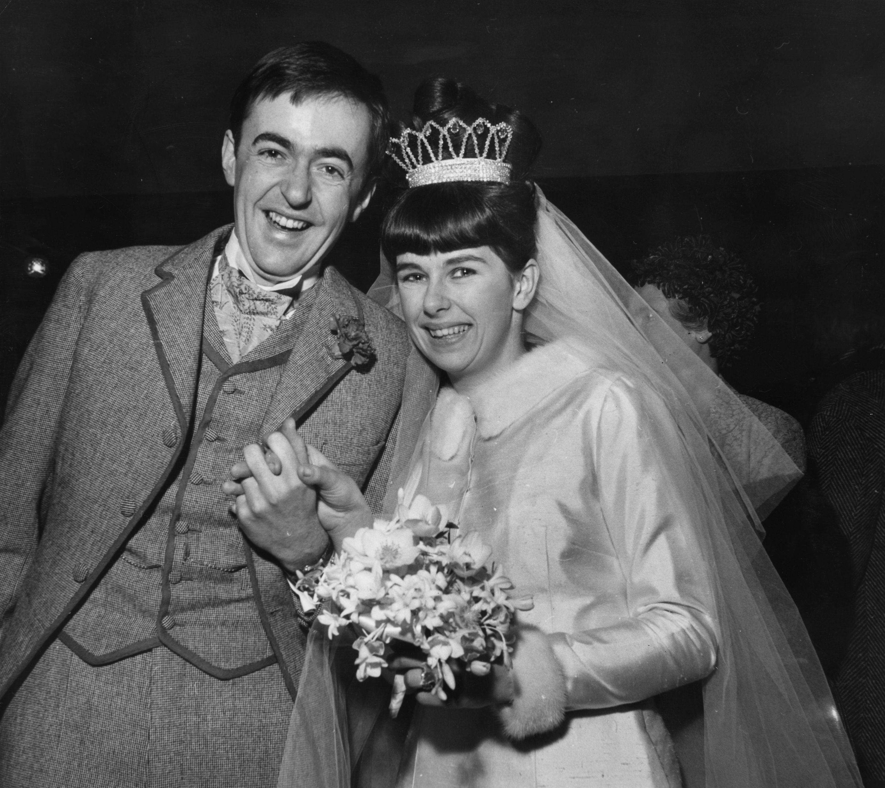Bingham and her husband Terence Brady on their wedding day in 1964