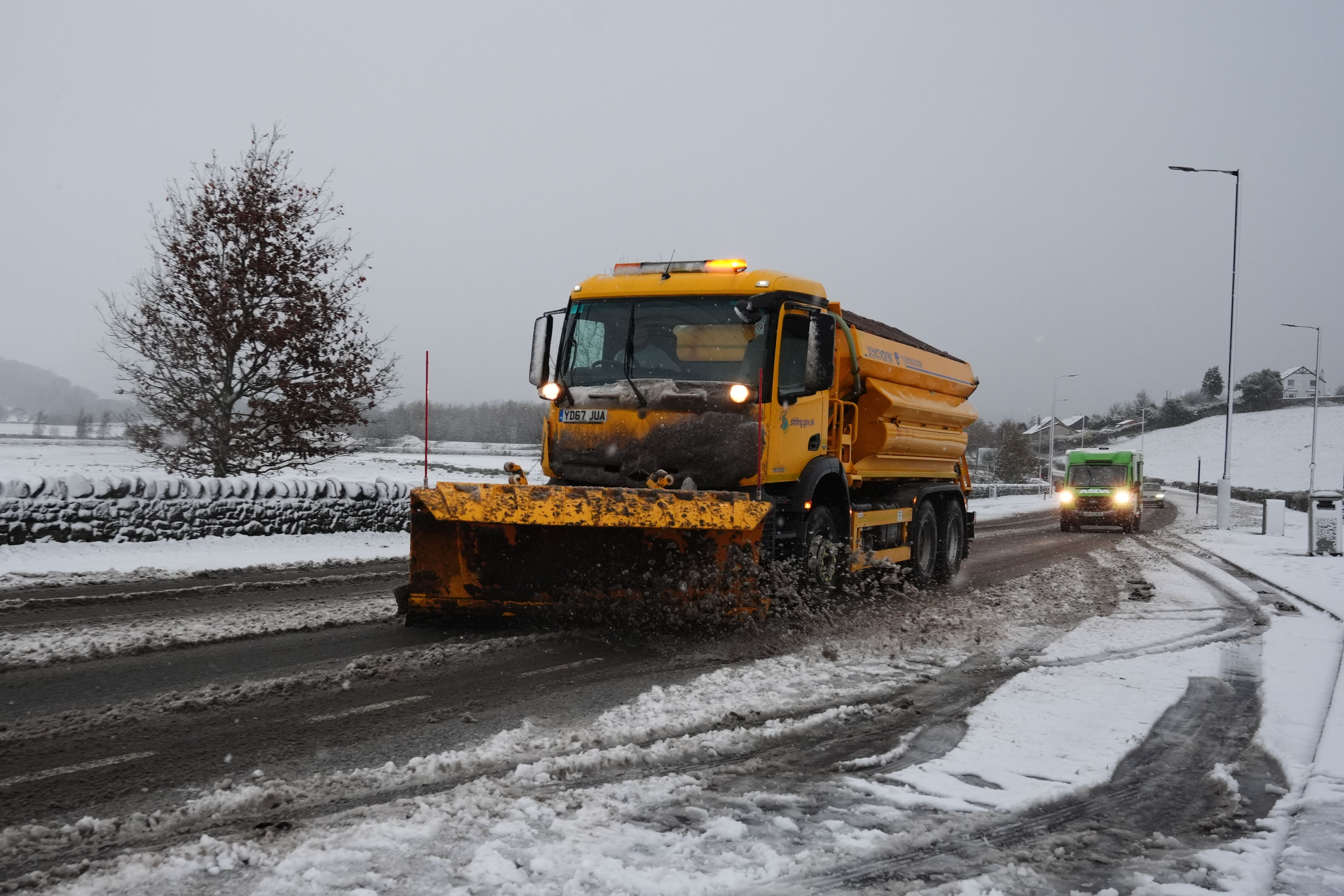 Snow has fallen across parts of Scotland (Andrew Milligan/PA)