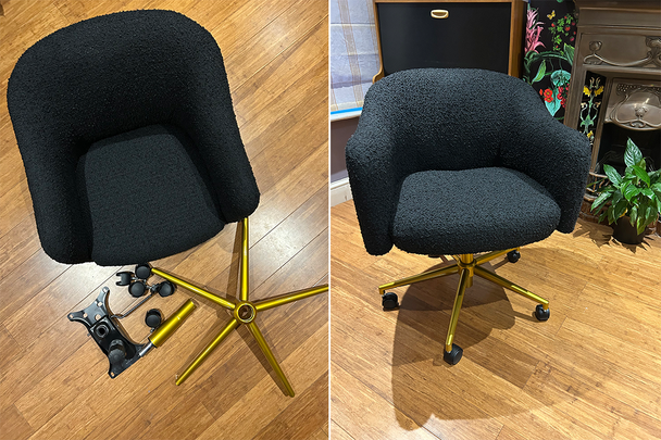 Best office chair IndyBest review Dusk Harriet boucle chair