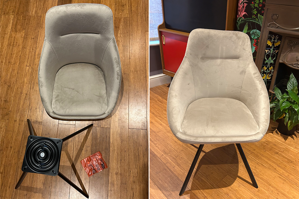 Best office chair IndyBest review Danetti Cleo velvet swivel chair