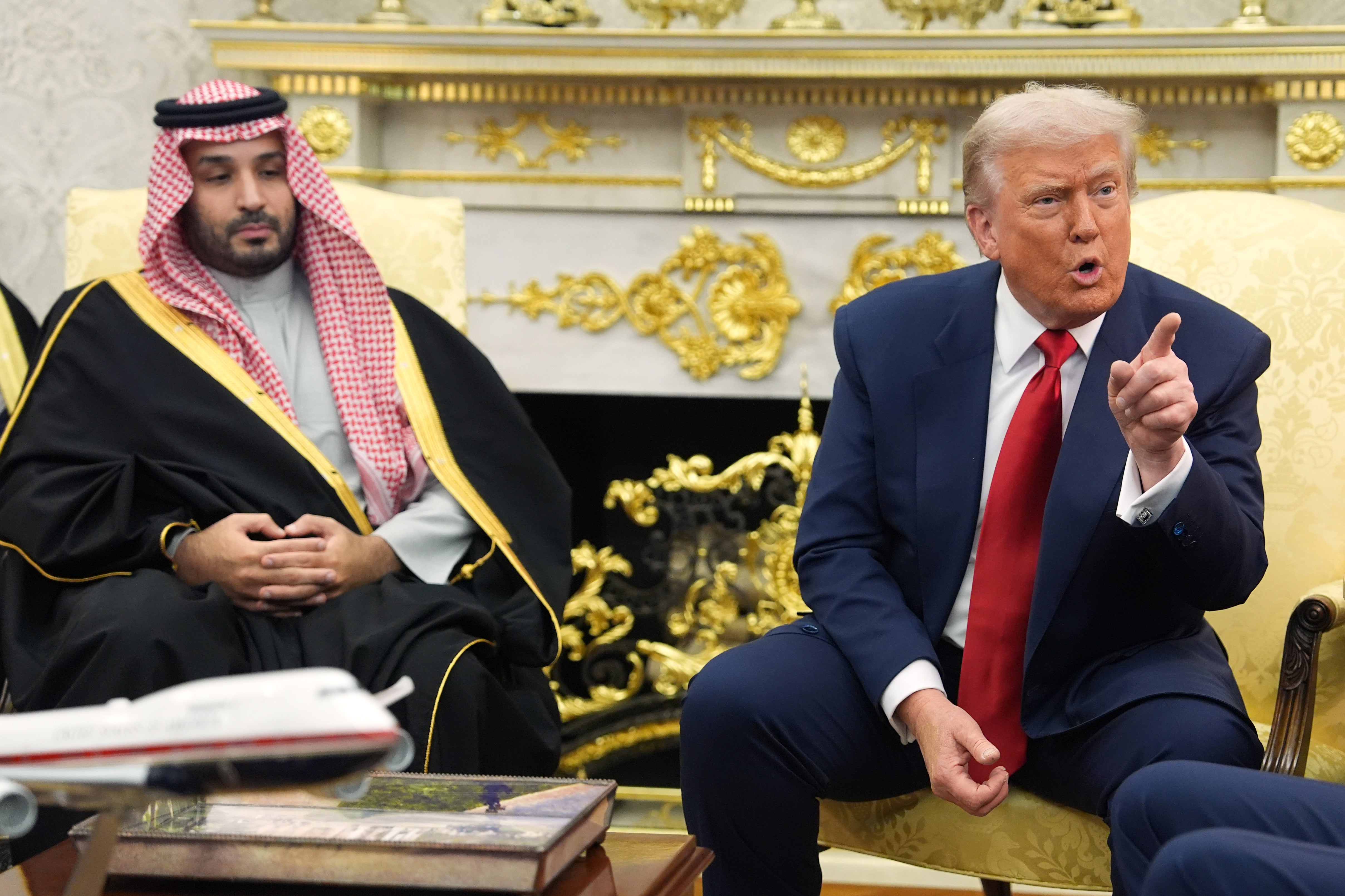 <p>Trump eviscerated a journalist for asking about the murder of Jamal Khashoggi in front of Mohammed bin Salman</p>