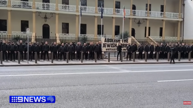 <p>Protest rally organised by National Socialist Network on 8 November</p>