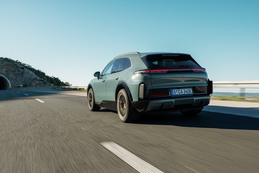 The Porsche Cayenne Electric is available in standard or Turbo form