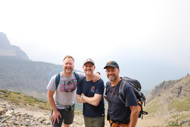 <p>Alex Hannaford carves out some quality time (and merciless ribbing) with lifelong friends, Matt and Dan</p>