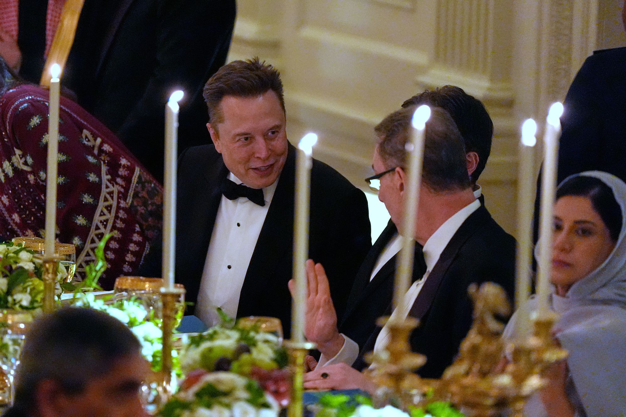 Elon Musk, the world’s richest person, was one of many business executives present at the ritzy White House dinner