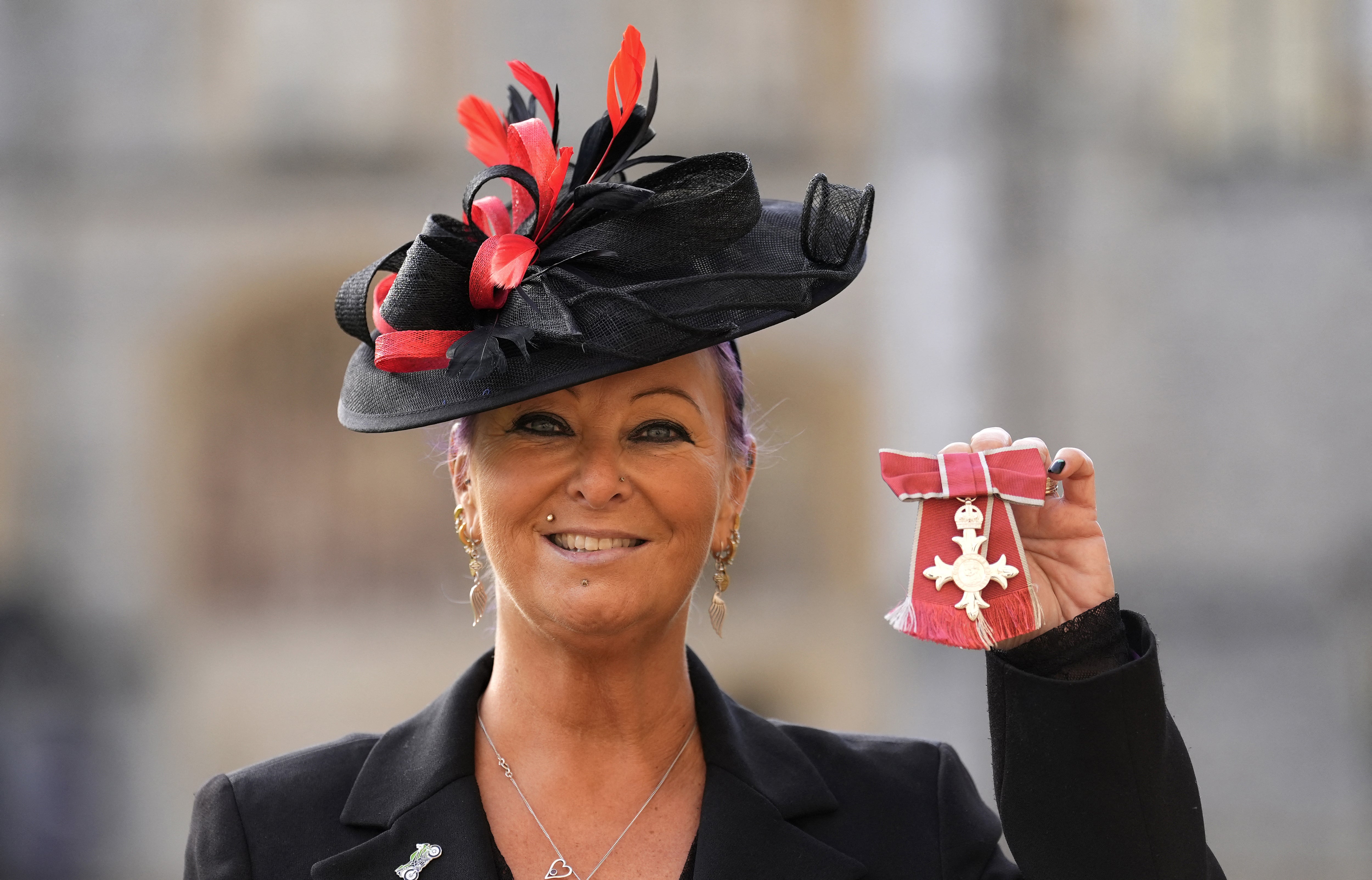 Charlotte Charles, mother of Harry, was appointed an MBE last month