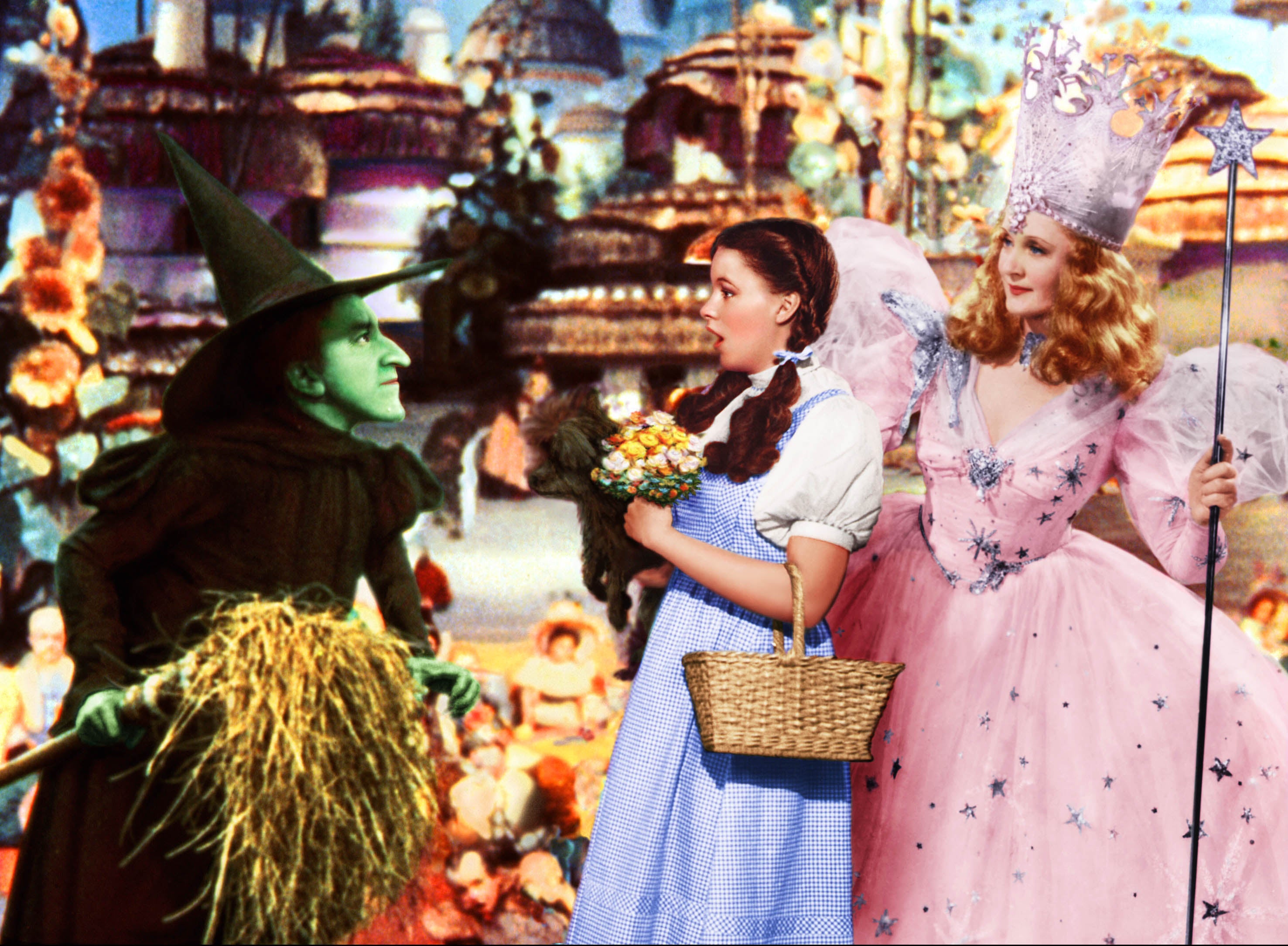 Margaret Hamilton, Judy Garland and Billie Burke in ‘The Wizard of Oz’