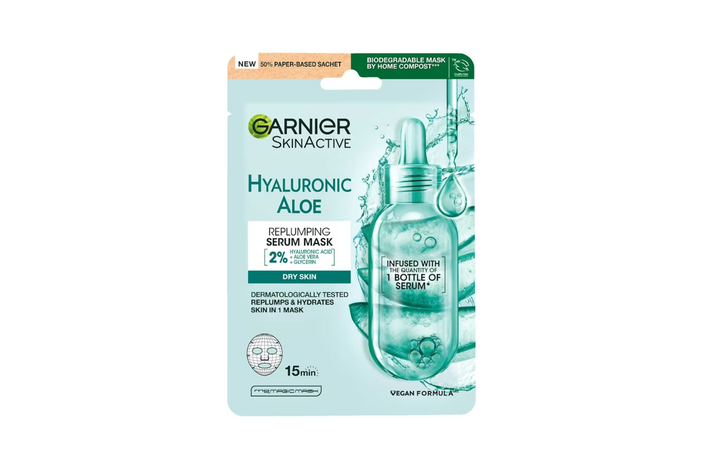 best sheet mask indybest review Garnier hydrating aloe sheet mask