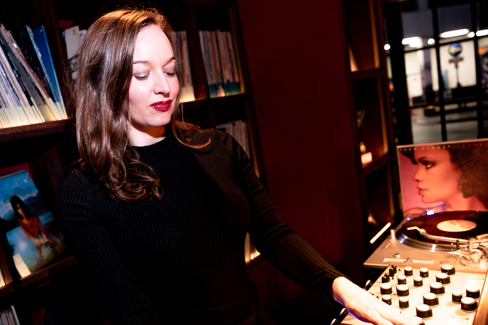 DJ Lou Hayter playing at Hidden Grooves