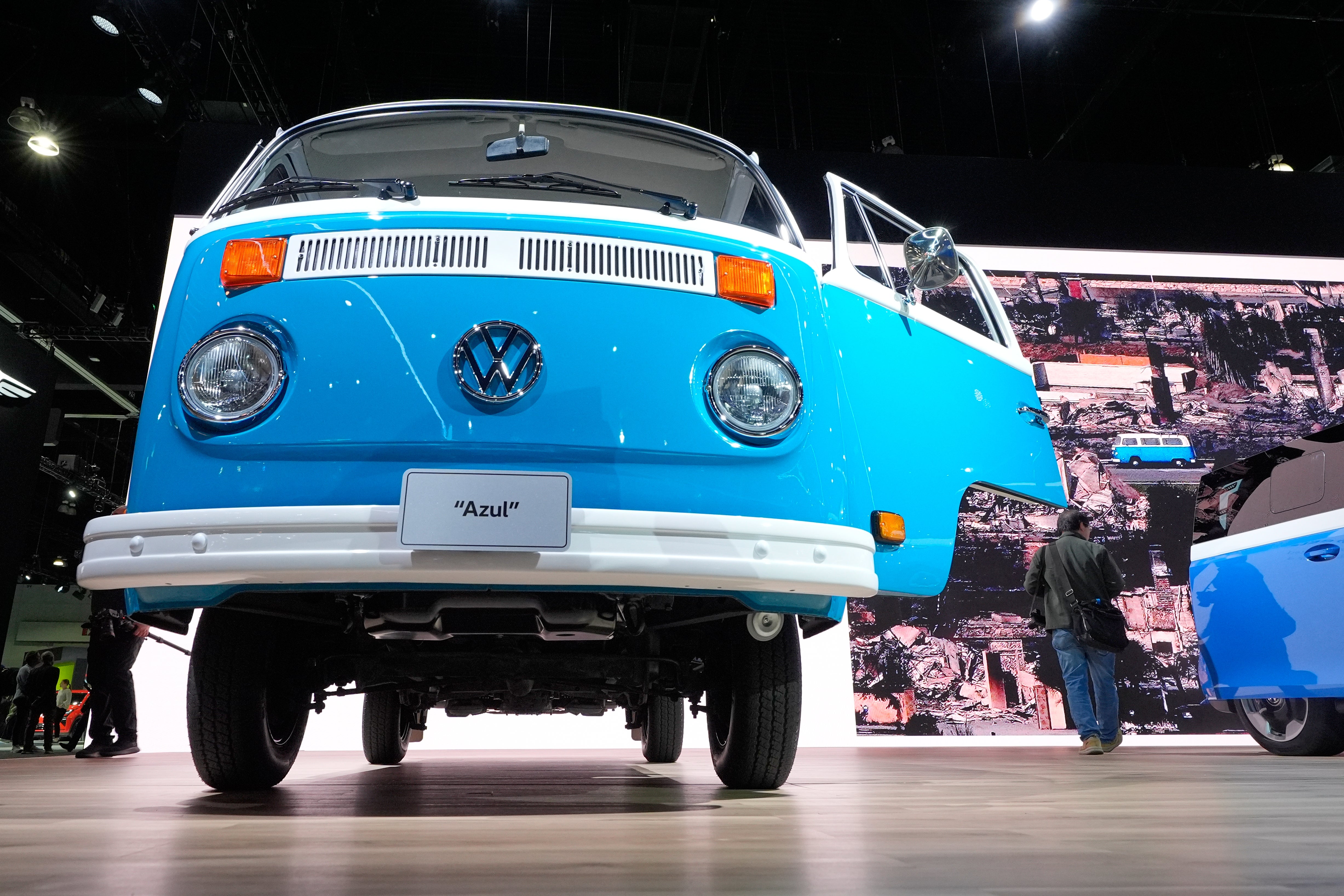 California Wildfire Blue Bus