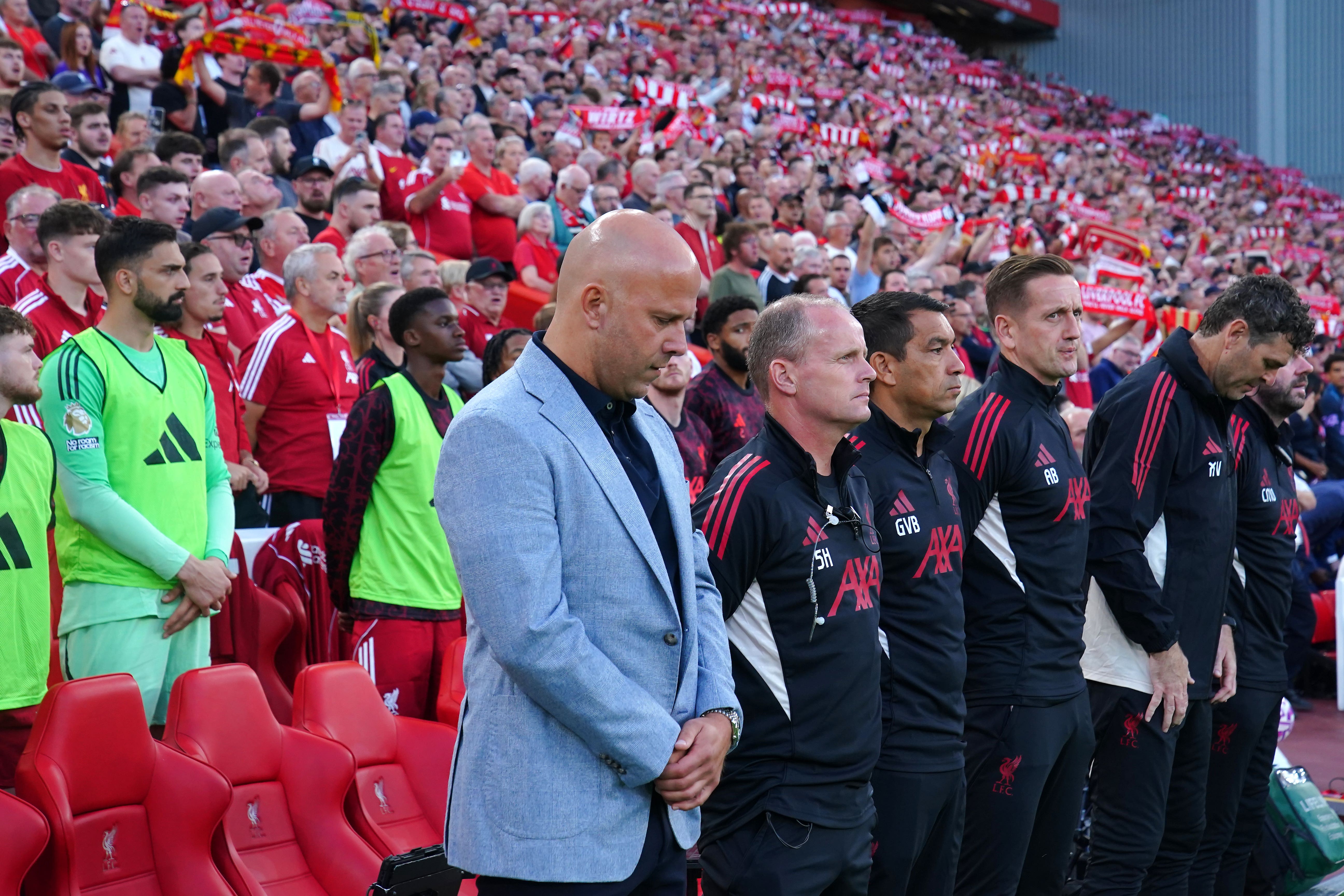 Liverpool manager Arne Slot understands the loss of Diogo Jota continues to affect his players deeply (Peter Byrne/PA)