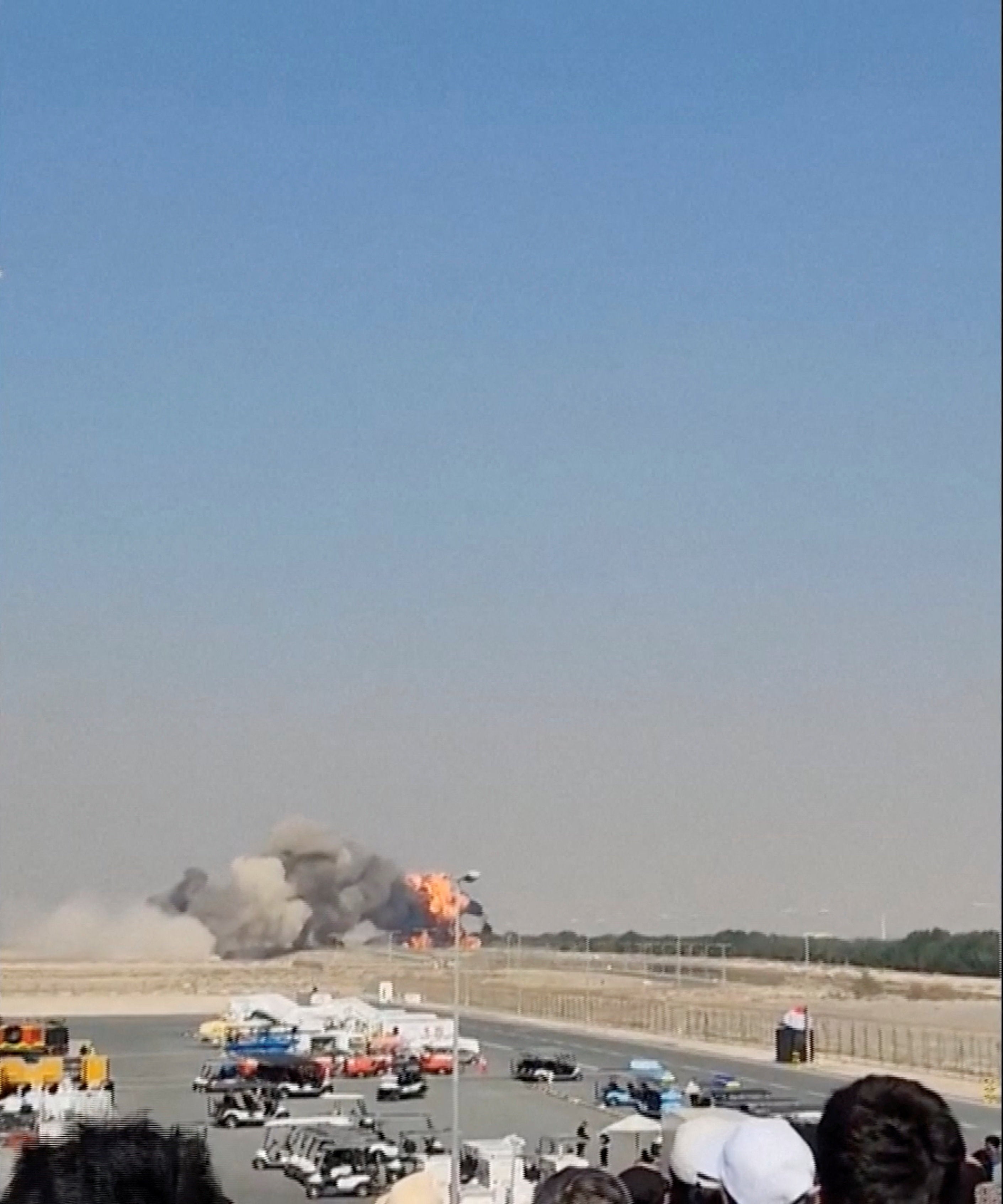 The crash happened during the last day of the airshow, the Middle East's largest aviation event, which started on Monday
