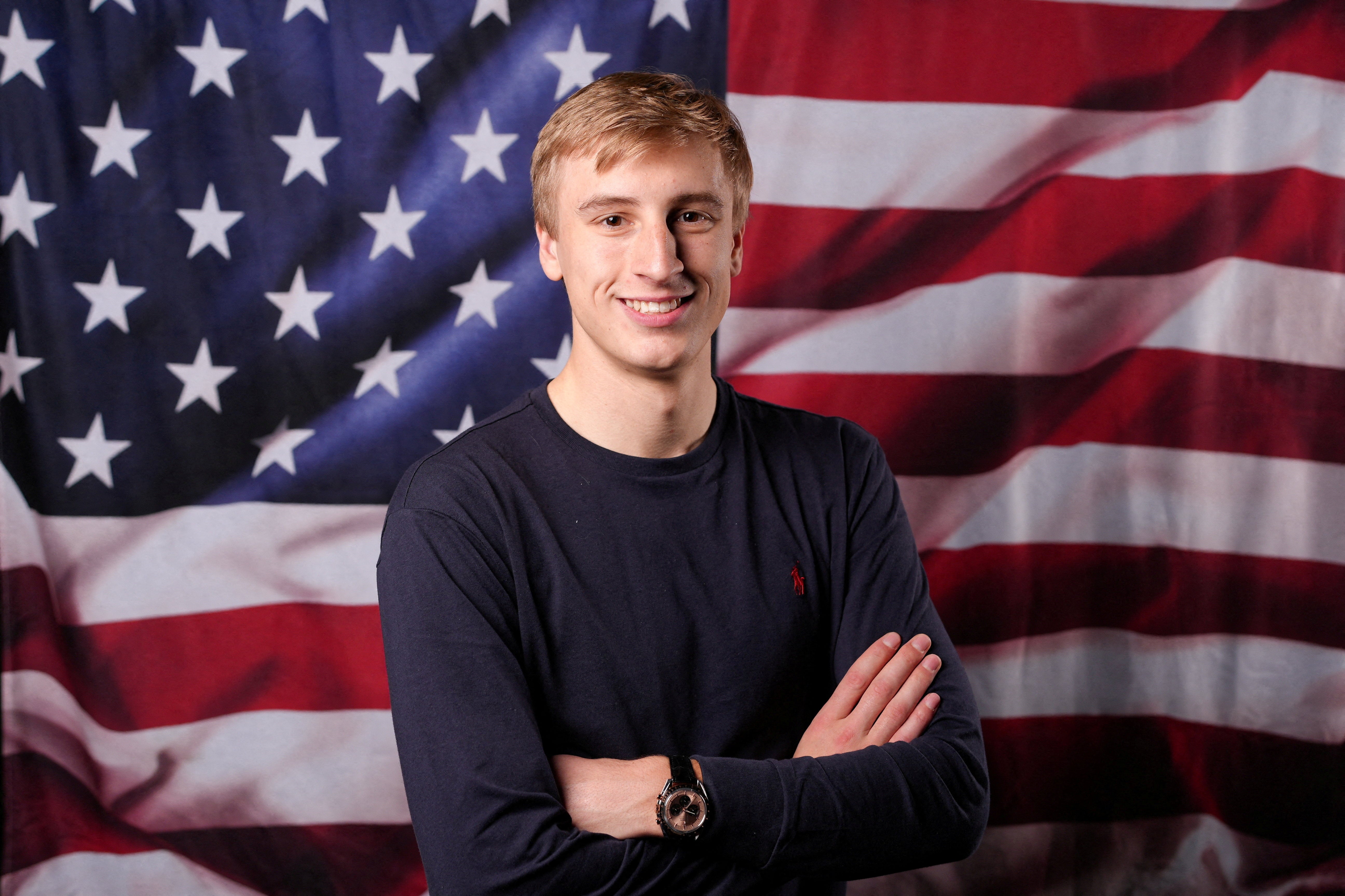 <p>Jordan Stolz is eyeing Winter Olympics glory</p>