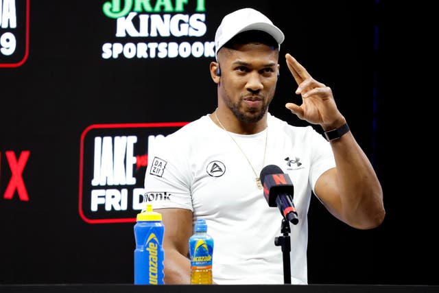 <p>Anthony Joshua took aim at Tyson Fury on Friday</p>