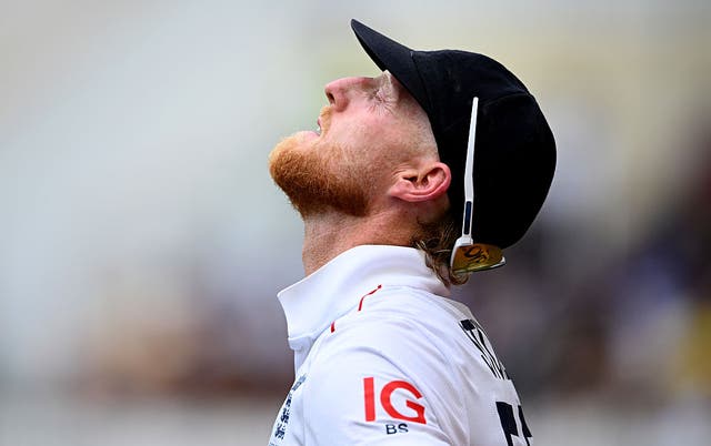 <p>Ben Stokes was left in disbelief as England were crushed</p>