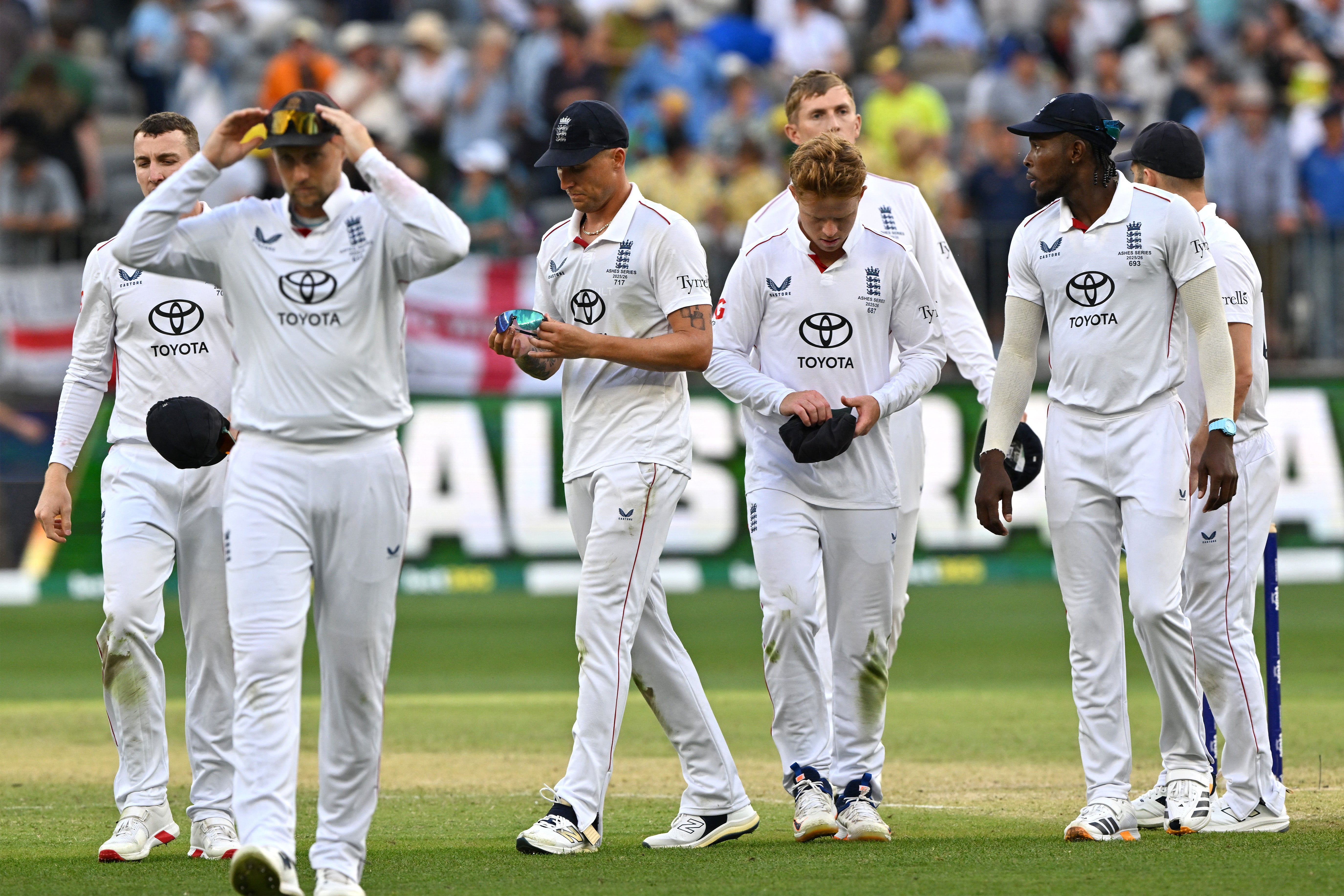 England were left dejected after a stunning first Test defeat