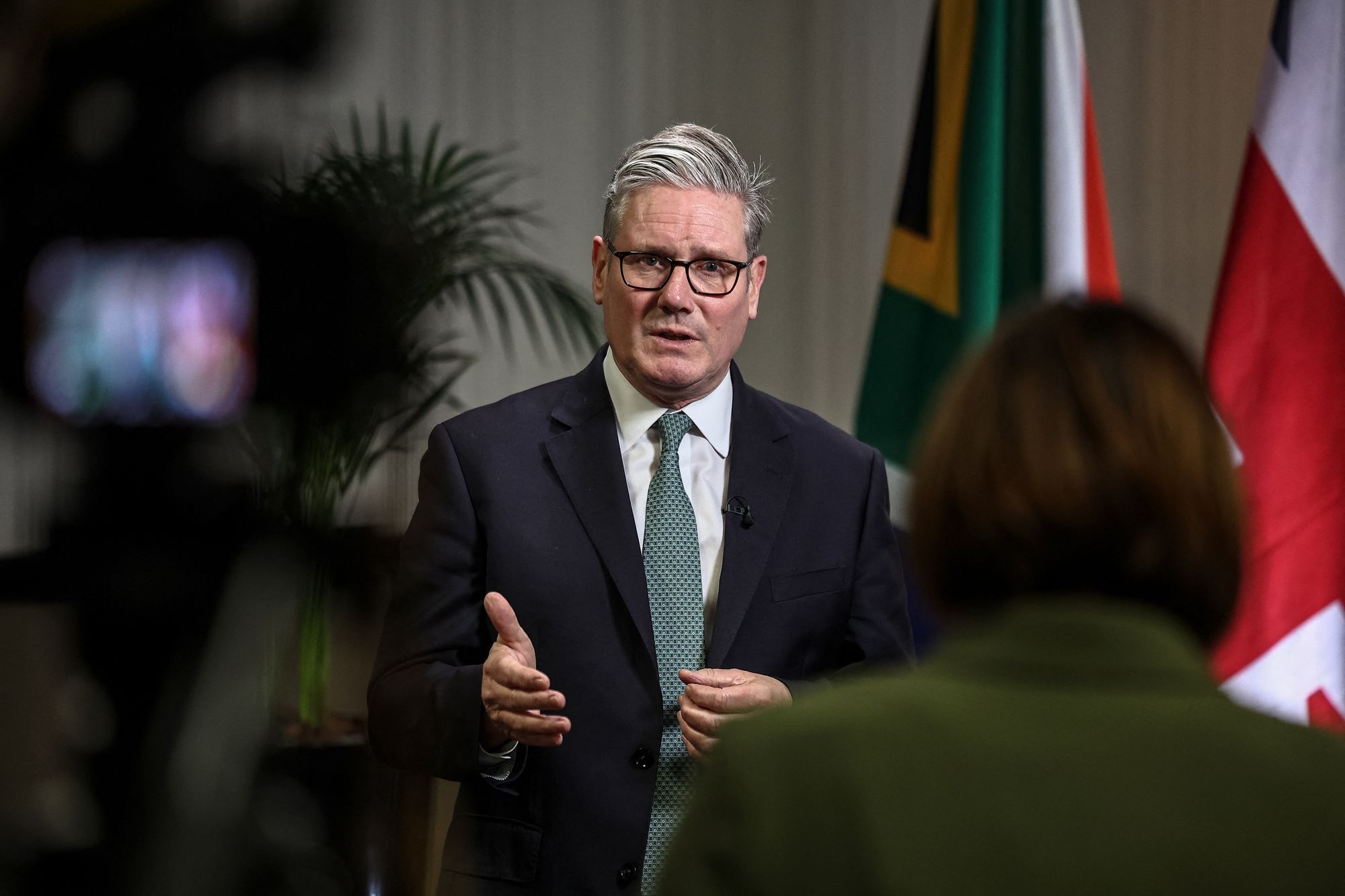 Keir Starmer in Johannesburg on Saturday during the G20 summit