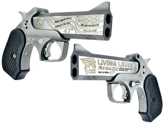 A local Fox News station is running a commercial for the 'DT47' handgun that boasts the president's likeness